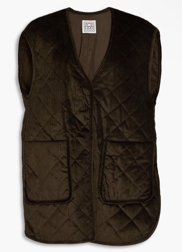 Toteme TOTEME Quilted cotton-corduroy vest size XXS 165/76A Size XXS / US 00 / IT 34 - 2 Thumbnail