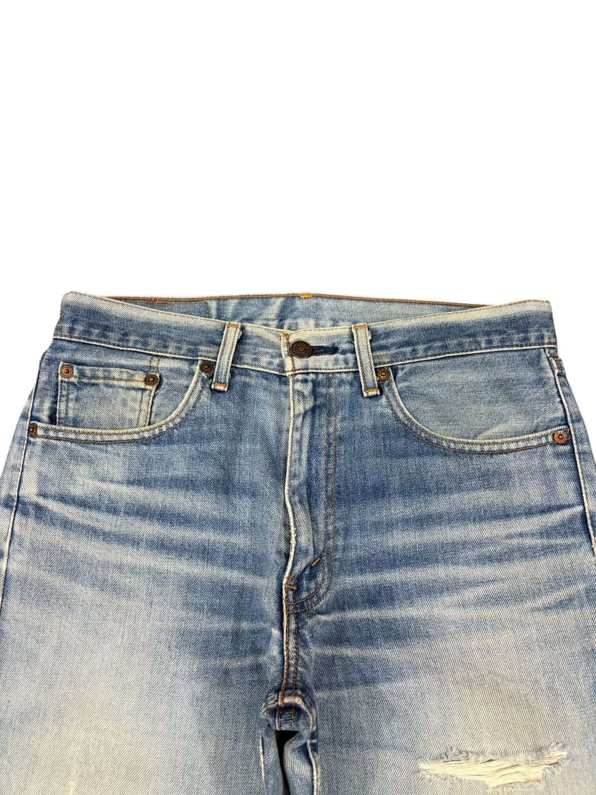 Levi's Vintage 90s Levis Light Wash Distressed Loose Jeans Size US 31 - 4 Thumbnail