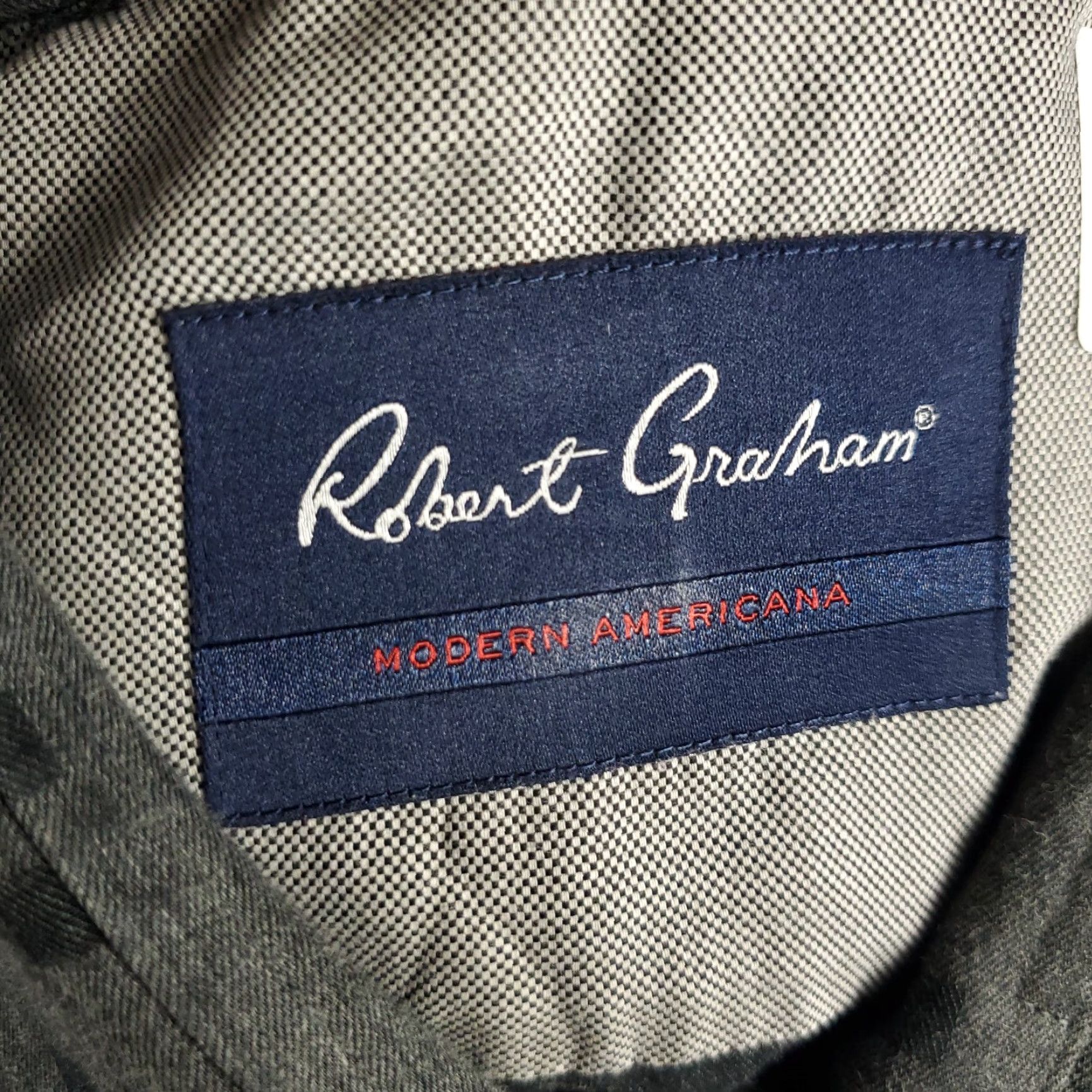 Robert Graham Robert Graham Button-Up Shirt Mens 2XL Gray Geometric Long Sleeve Regular Fit Size US XXL / EU 58 / 5 - 7 Thumbnail