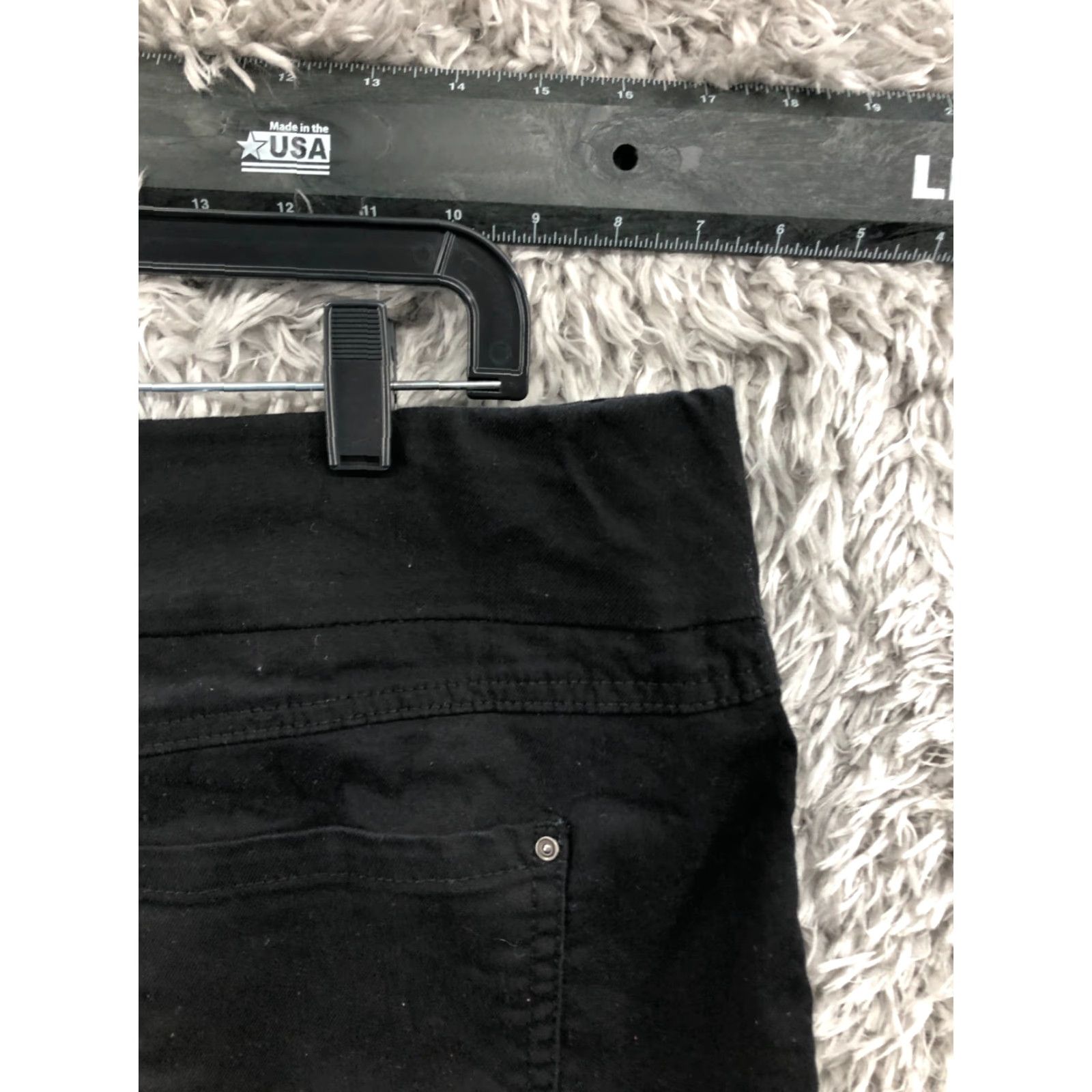 Vintage Time And Tru Pull On Boyfriend Shorts Womens XXL Dark Wash Black Mid Rise 2XL Regular Cotton Knit Logo 5-Pocket Size 40" / US 18 - 5 Thumbnail