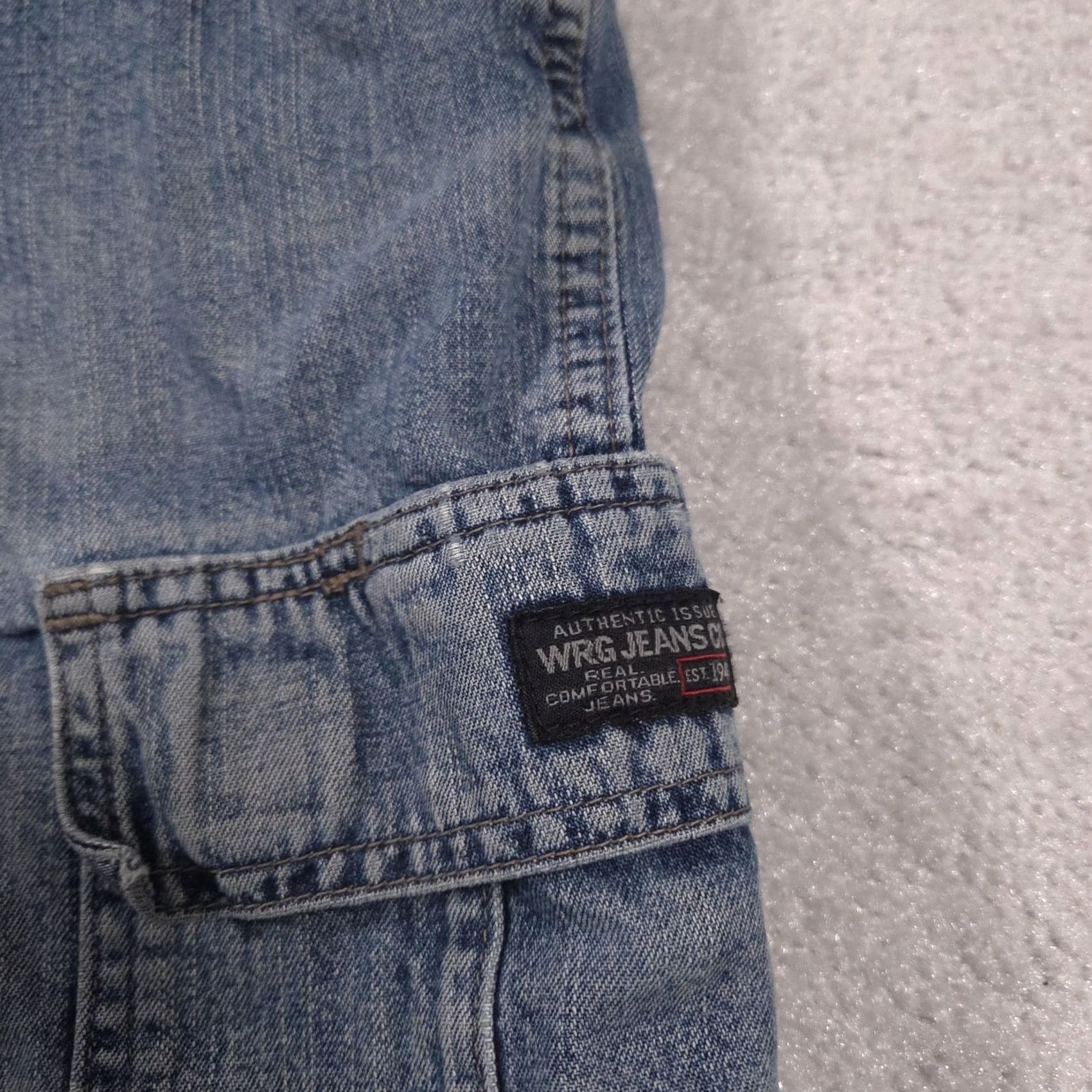 CO WRG Jeans Co Cargo Shorts Mens 38 Blue Denim Relaxed Fit Utility 9 in Inseam Casual Workwear Summer Mens Size US 38 / EU 54 - 5 Thumbnail