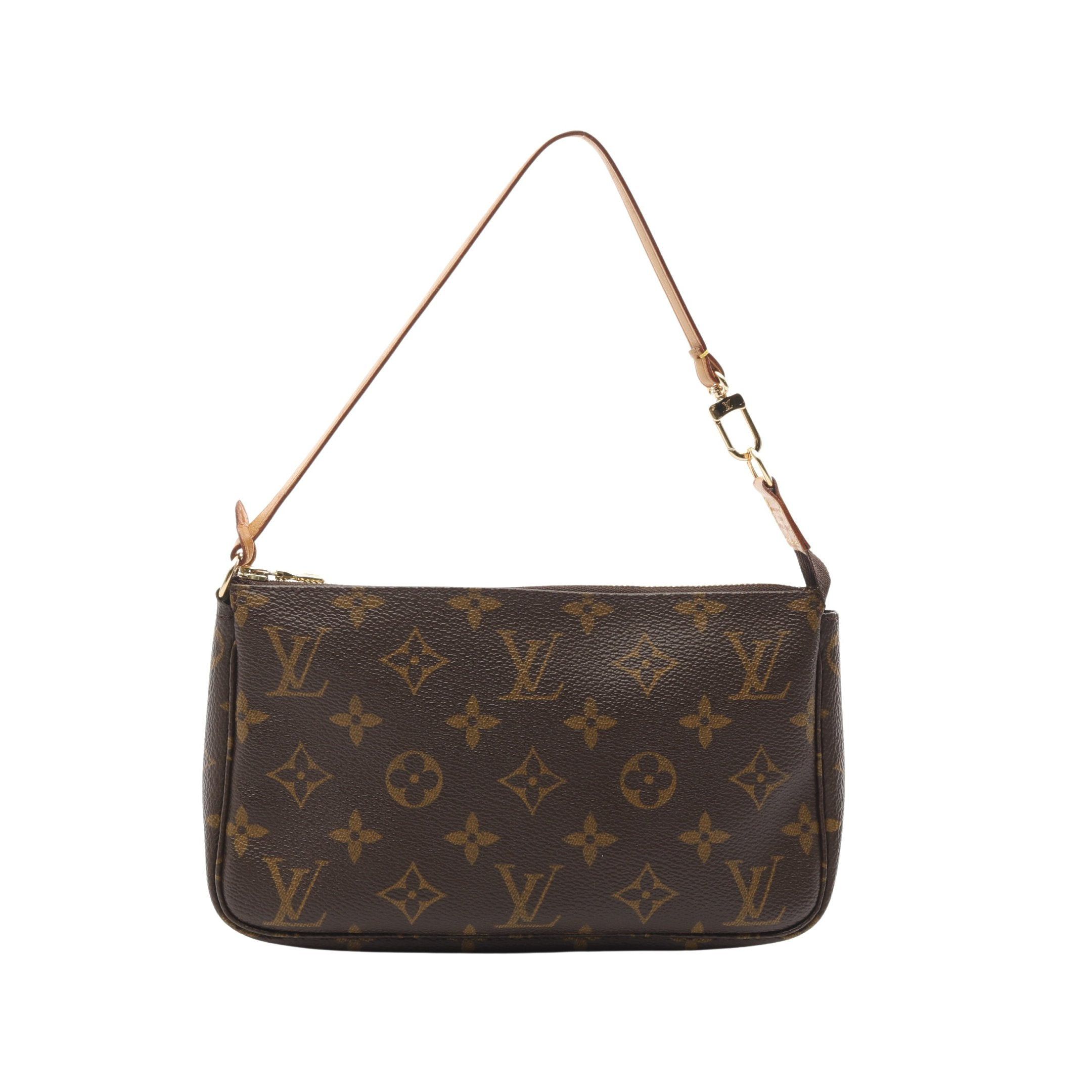 Louis Vuitton Louis Vuitton Pochette Accessoires Monogram Handbag Leather Brown Size ONE SIZE - 1 Thumbnail