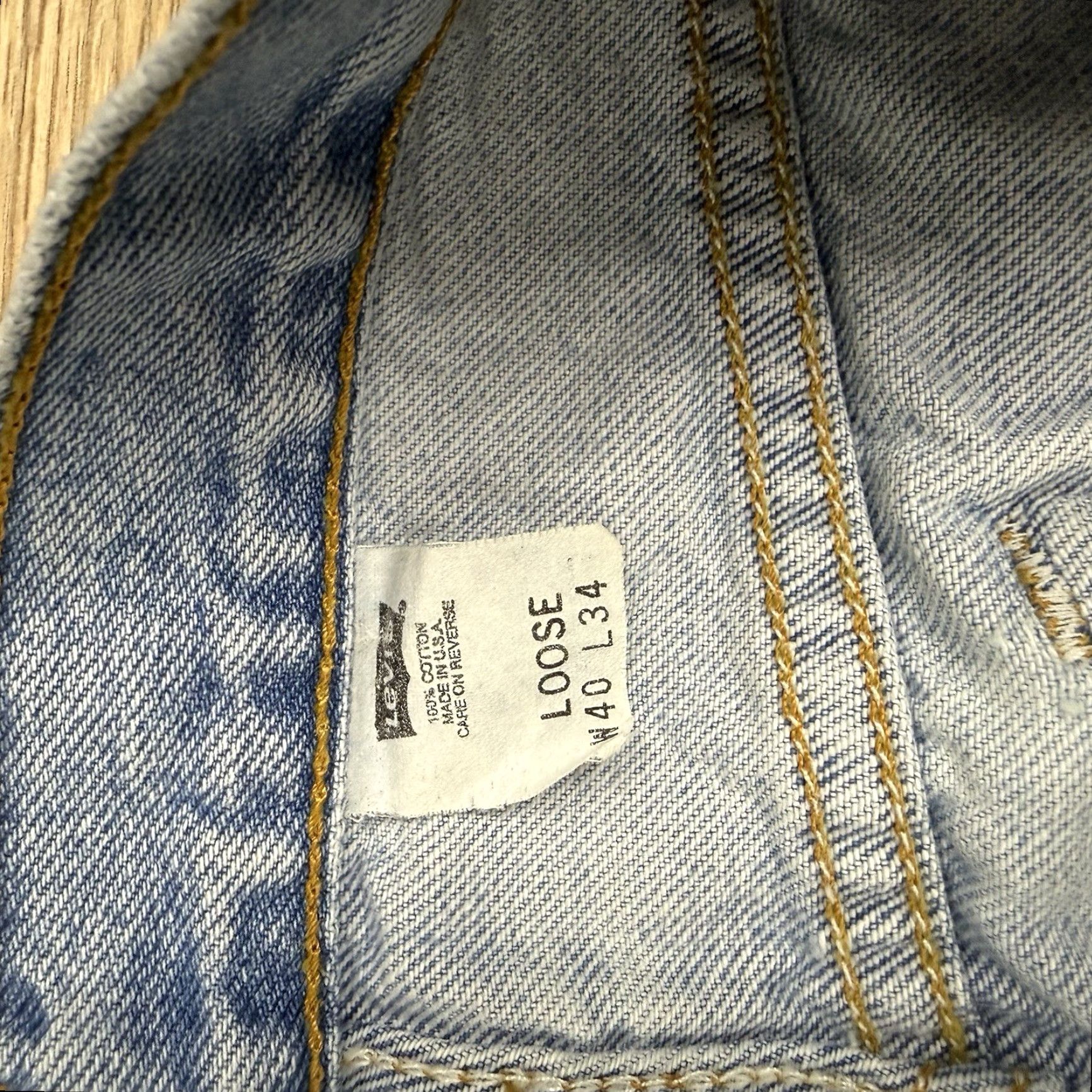 Levi's VTG Levi's 545 Jeans Mens 40x34 Light Wash Distressed 90s Grunge Straight Blue Size US 40 / EU 56 - 2 Thumbnail