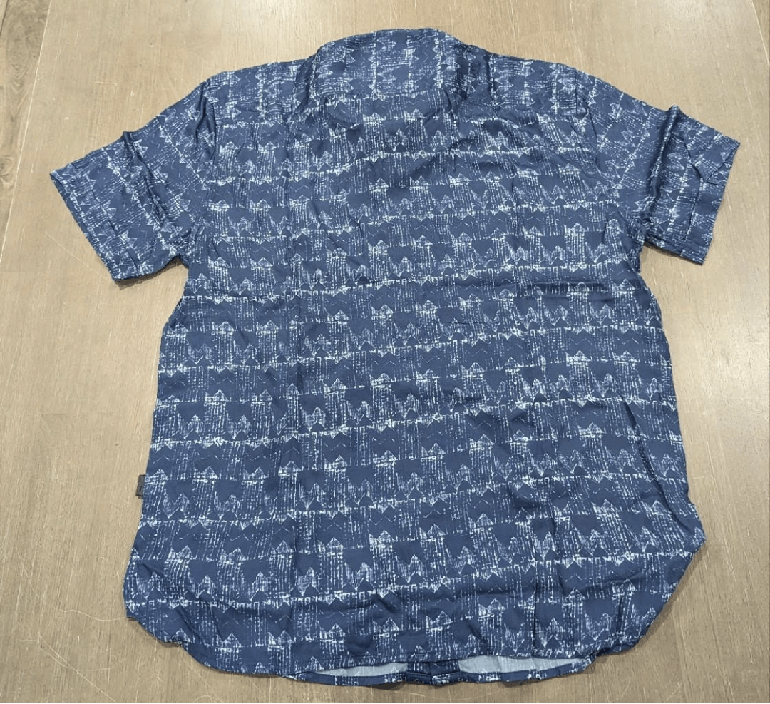 John Varvatos John Varvatos Printed SS Button Up Shirt Blue Small Size US S / EU 44-46 / 1 - 4 Thumbnail