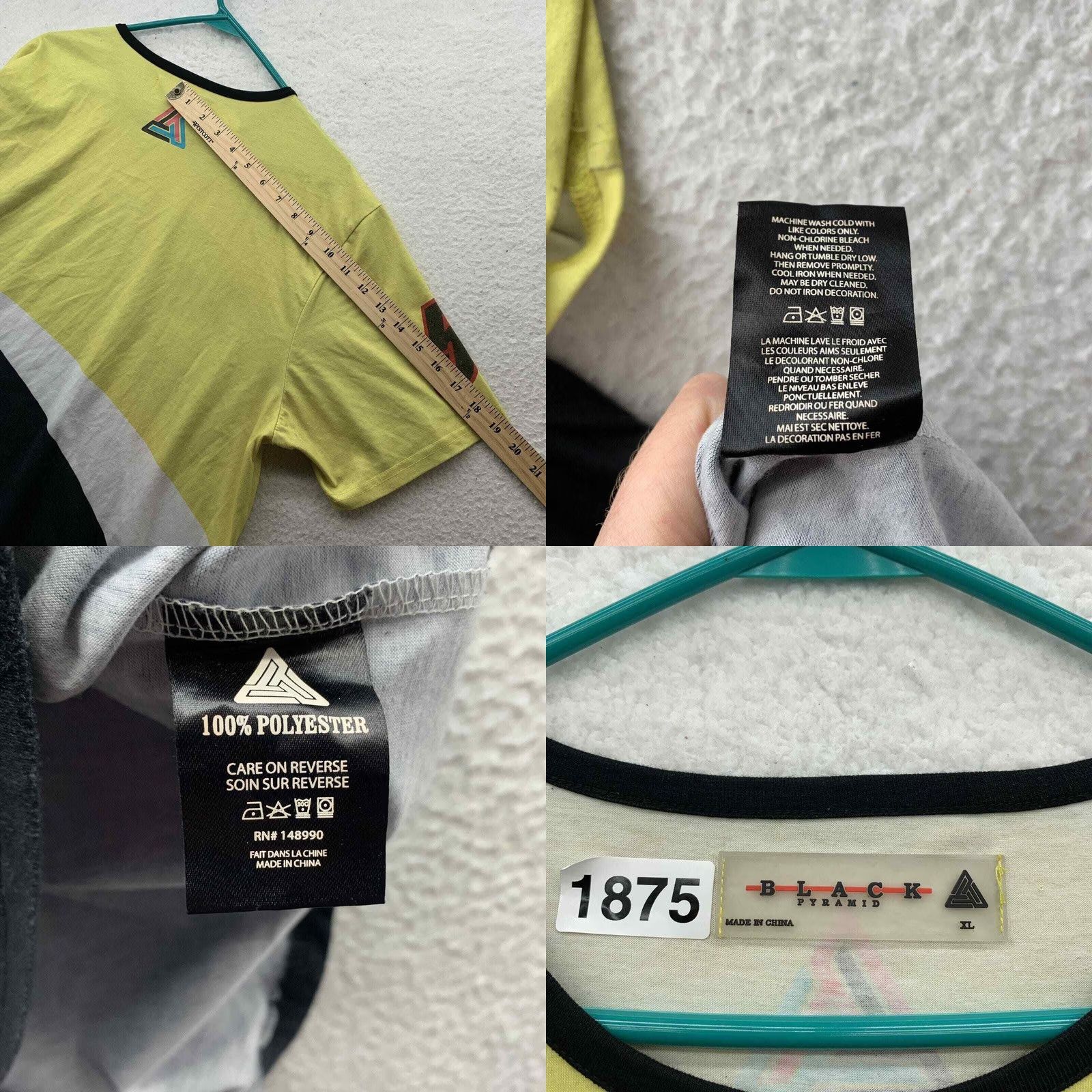 Black Pyramid Black Pyramid T-Shirt Mens XL 5 Car Racing Graphic Yellow White Black Colorblock Size US XL / EU 56 / 4 - 8 Thumbnail