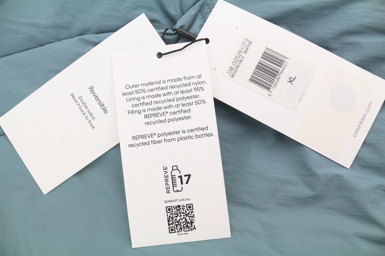 Calvin Klein REVERSIBLE SKATER XL Unisex Loose Fit Jacket 86398 Size US XL / EU 56 / 4 - 13 Thumbnail