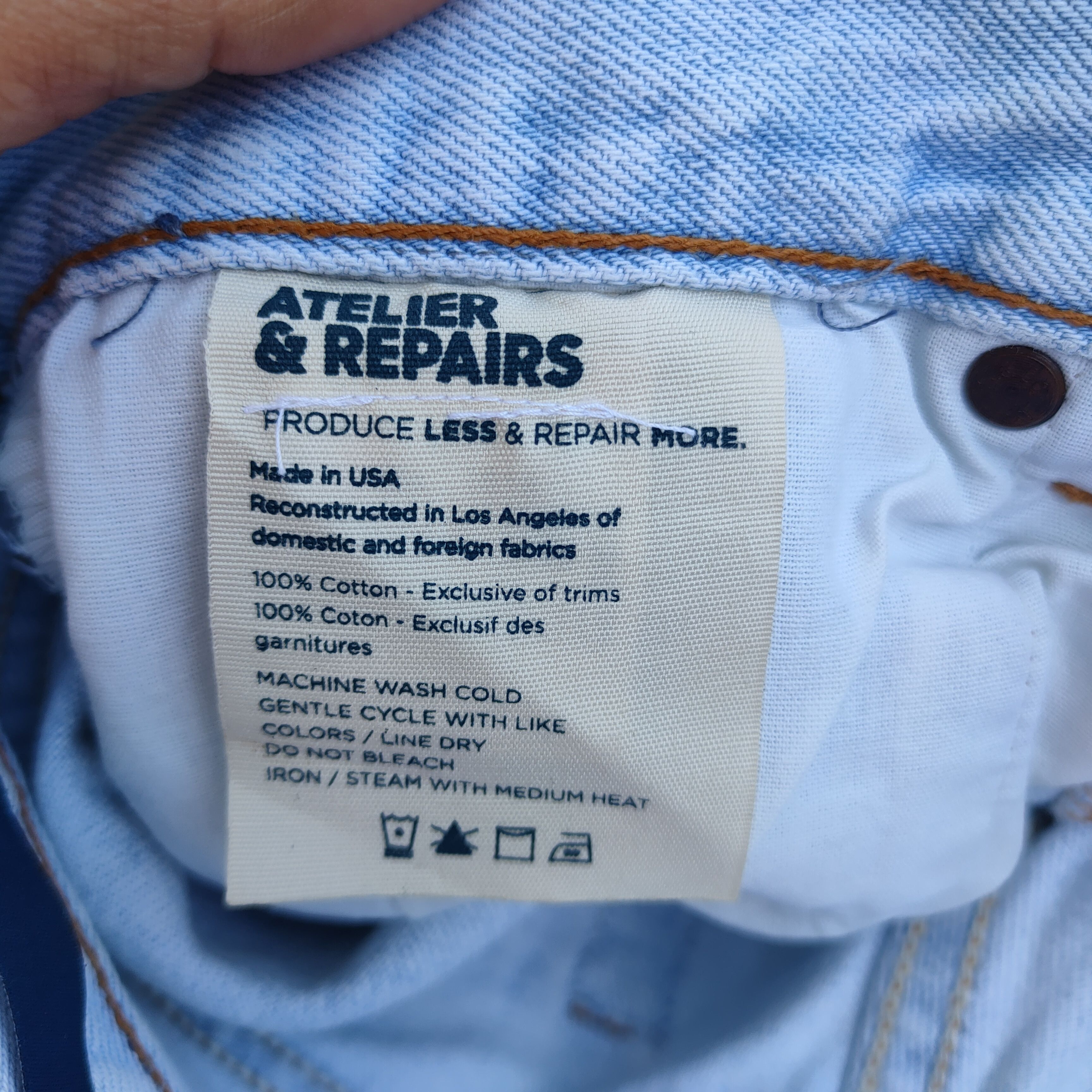 Atelier & Repairs × Jean × Levi's VINTAGE LEVI'S 501 ATELIER REPAIR JEANS DENIM PANTS Size US 27 - 14 Thumbnail