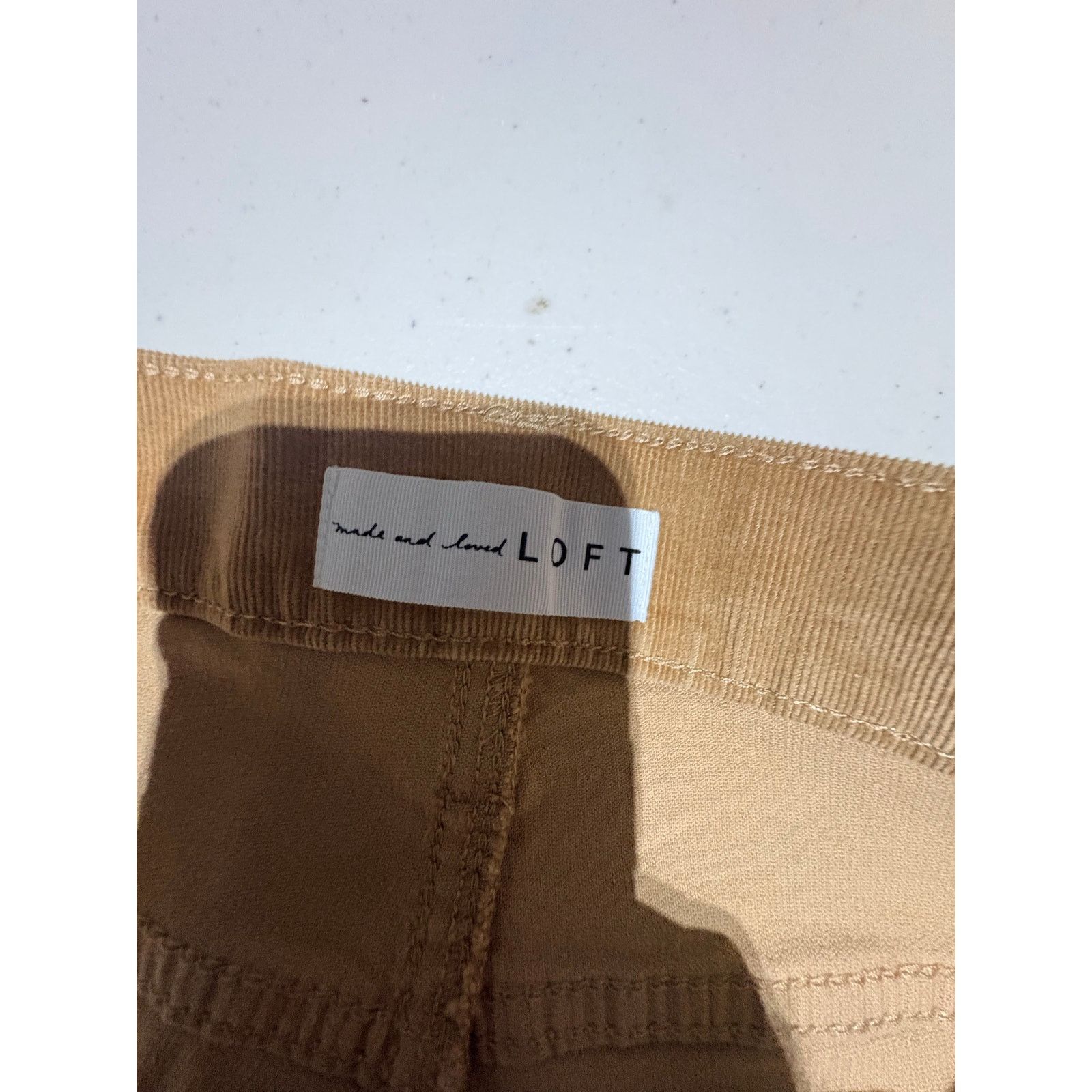 Loft LOFT Women’s Tan Corduroy Pants Size 4 Slim Straight Size 27" / US 4 / IT 40 - 4 Thumbnail