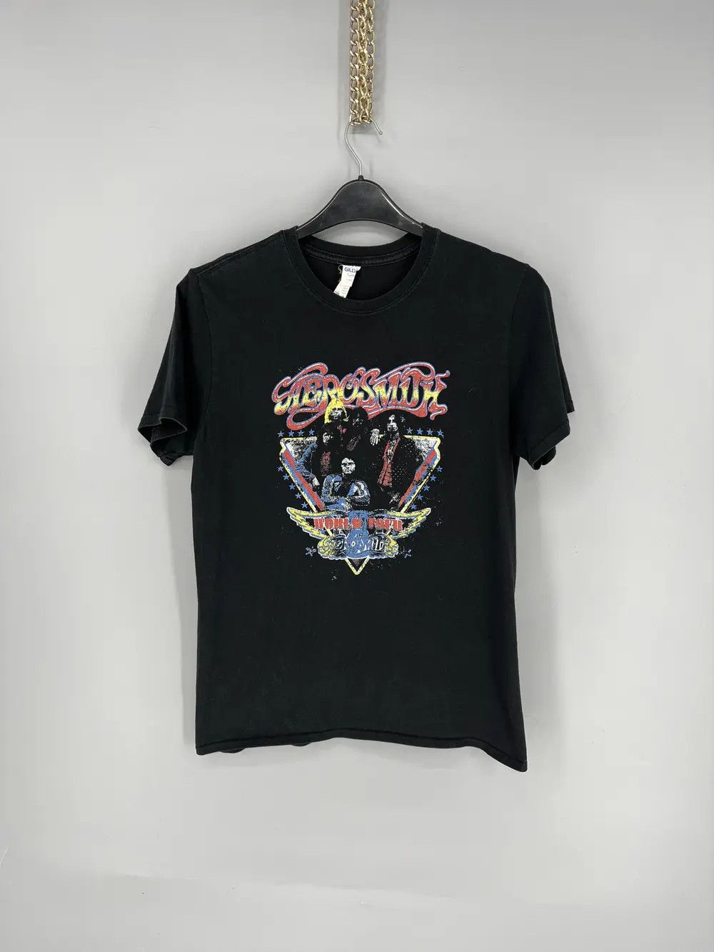 Band Tees 00s Vintage Aerosmith World Tour T-Shirt Band Rock Streetwea Size US M / EU 48-50 / 2 - 1 Thumbnail
