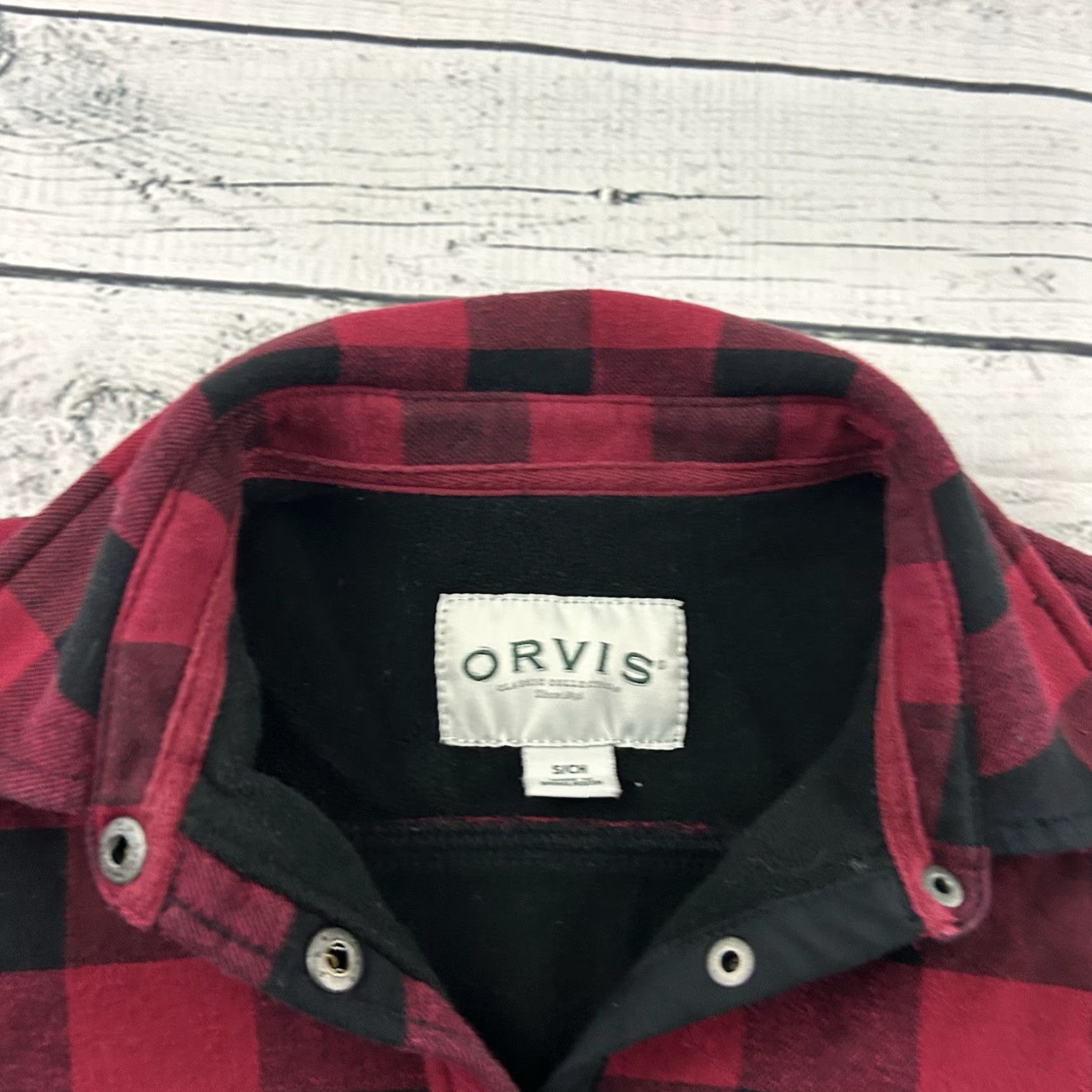 Orvis Orvis Buffalo Plaid Fleece Lined Snap Button Shirt Jacket Women's Small Red Size S / US 4 / IT 40 - 2 Thumbnail