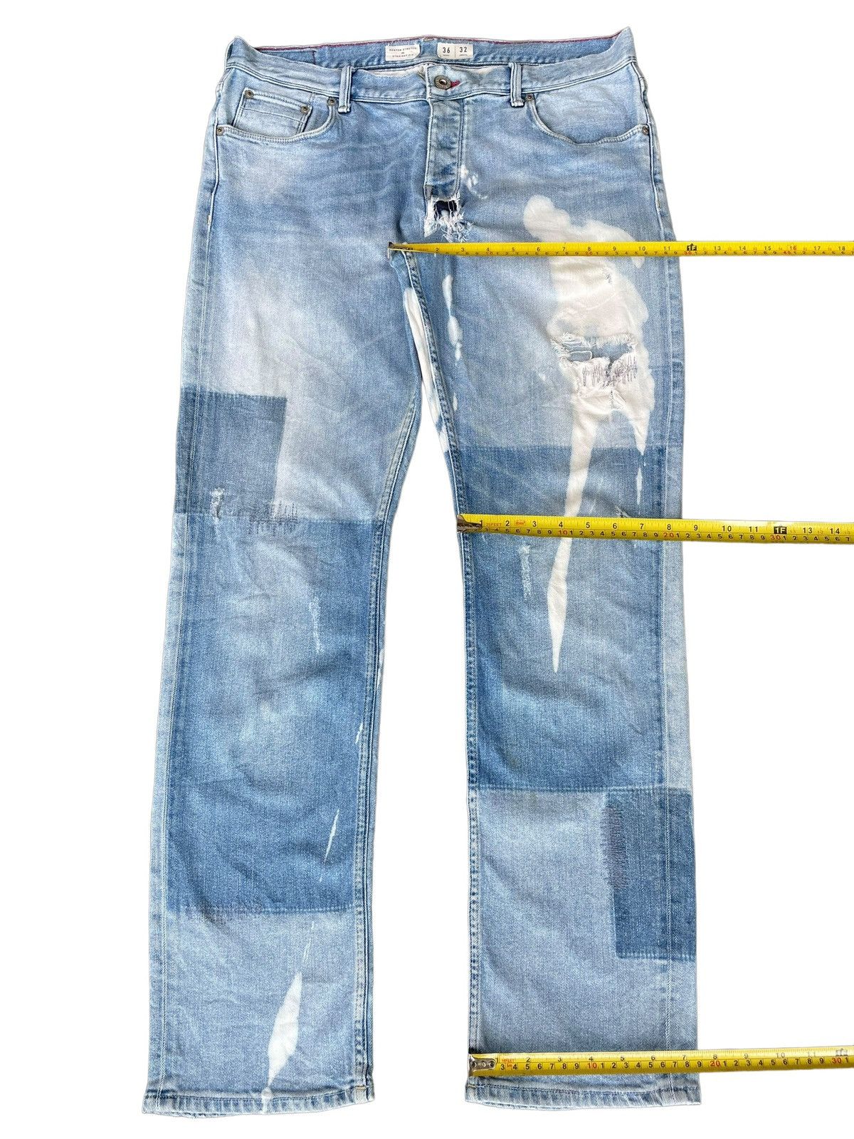 Tommy Hilfiger Tommy Hilfiger Bleached Wash Distressed Patches Style Jeans Size US 34 / EU 50 - 18 Thumbnail