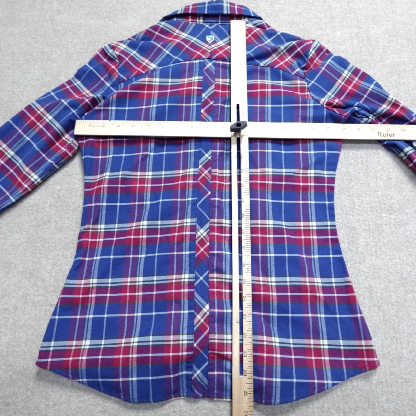 Vintage Kuhl Womens Shirt Small Blue Plaid Button Front Pockets Alina Size S / US 4 / IT 40 - 6 Thumbnail