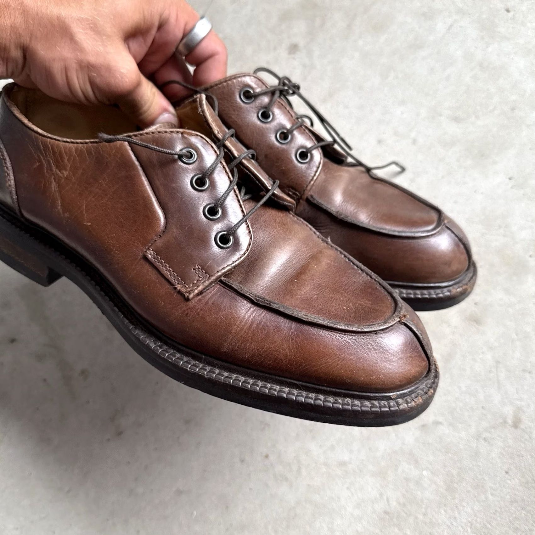 Kenneth Cole Kenneth Cole Derby Oxfords Brown Leather Men Lace Up New York Medium Size 9 Derby Oxfords Mens Leather Upper Size US 9 / EU 42 - 3 Thumbnail