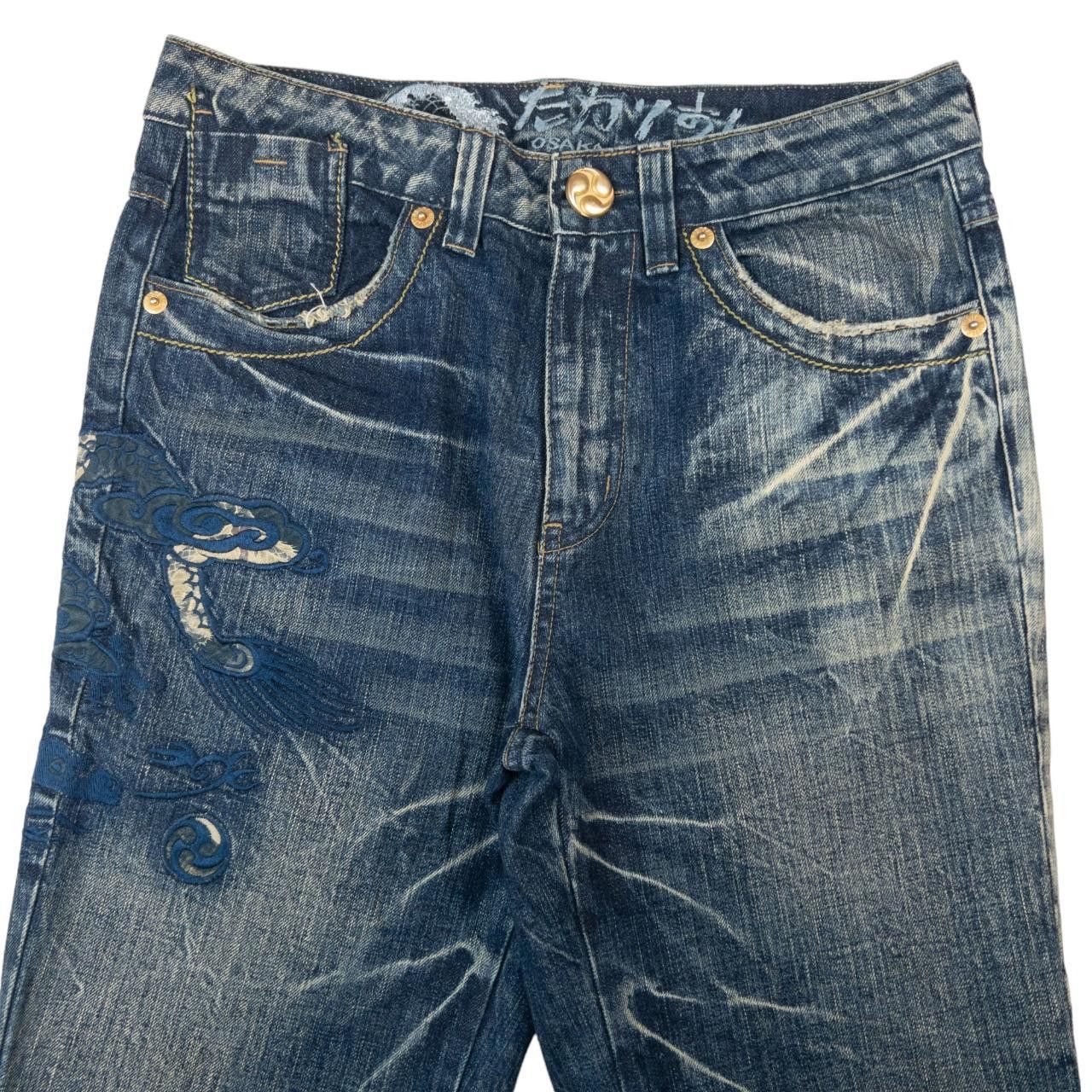 Other Vintage Big Train Japanese Embroidered Denim Jeans Size W31 Size US 31 - 4 Thumbnail