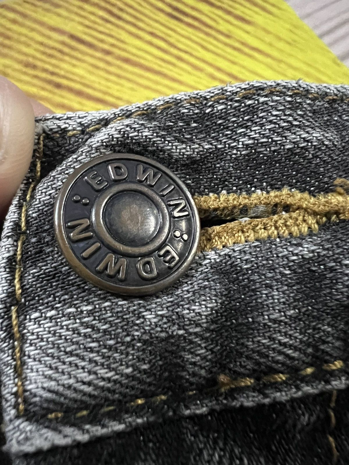 Edwin × If Six Was Nine × Japanese Brand EDWIN 503 FADED BLACK DISTRESSED JEANS VERY RARE Size US 28 / EU 44 - 6 Thumbnail