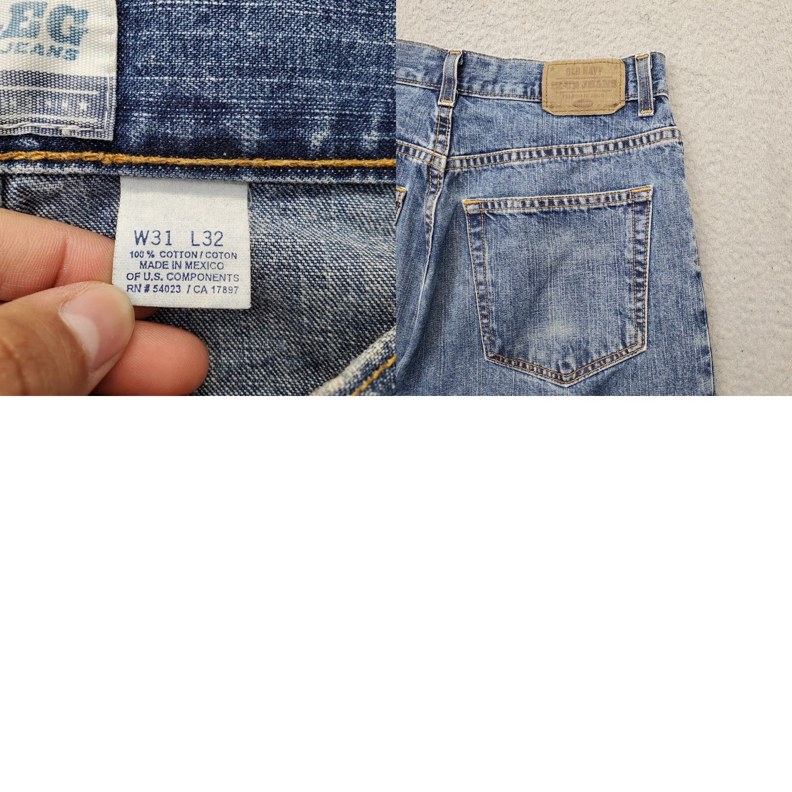 Old Navy Old Navy Mens Jeans 31 Wide Leg Blue Denim High Rise Streetwear Jeans Size US 31 - 8 Thumbnail