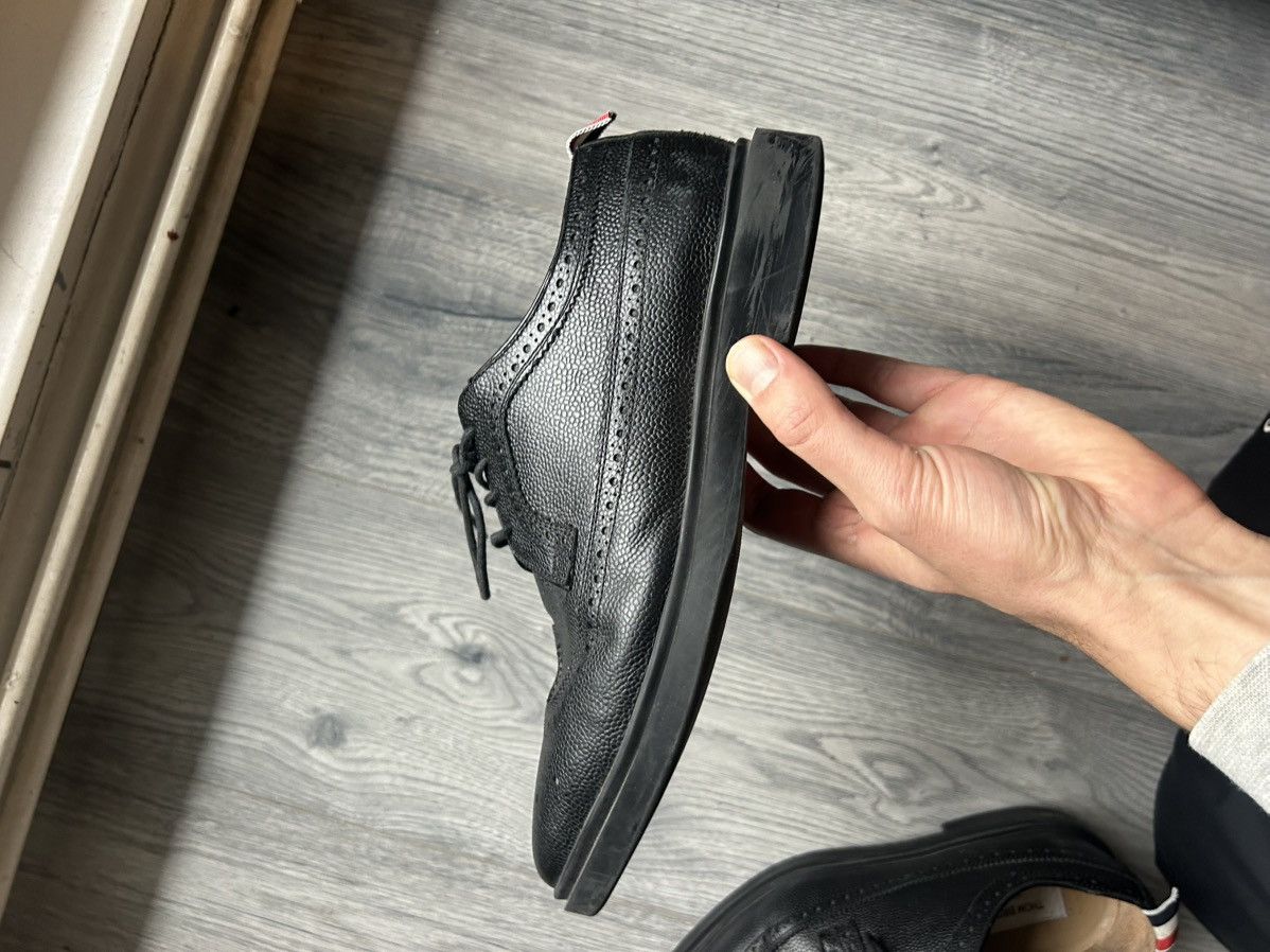 Thom Browne Black Wingtip Brogue Derby Shoes Size US 6.5 / EU 39-40 - 20 Thumbnail