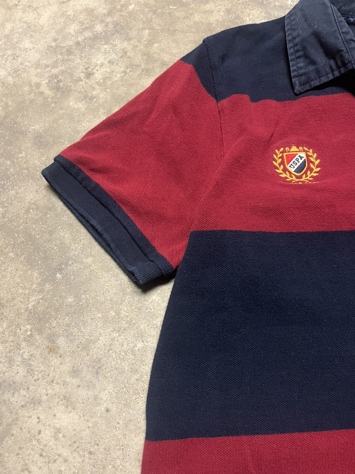 U.S. Polo Assn. U.S Polo Assn. Rugby Polo Shirt Maroon / Navy Blue Size US M / EU 48-50 / 2 - 4 Thumbnail