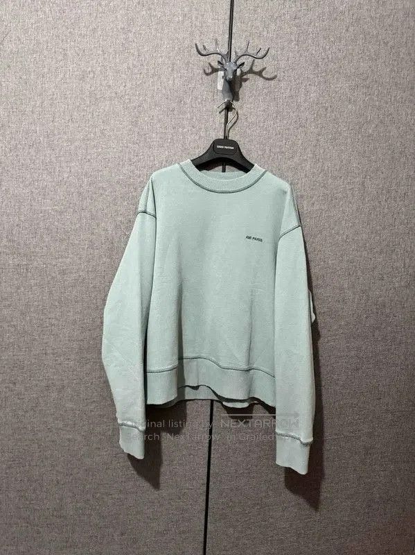AMI AMI Paris Men's Aqua Cotton Embroidered Sweatshirt . Size US S / EU 44-46 / 1 - 1 Thumbnail