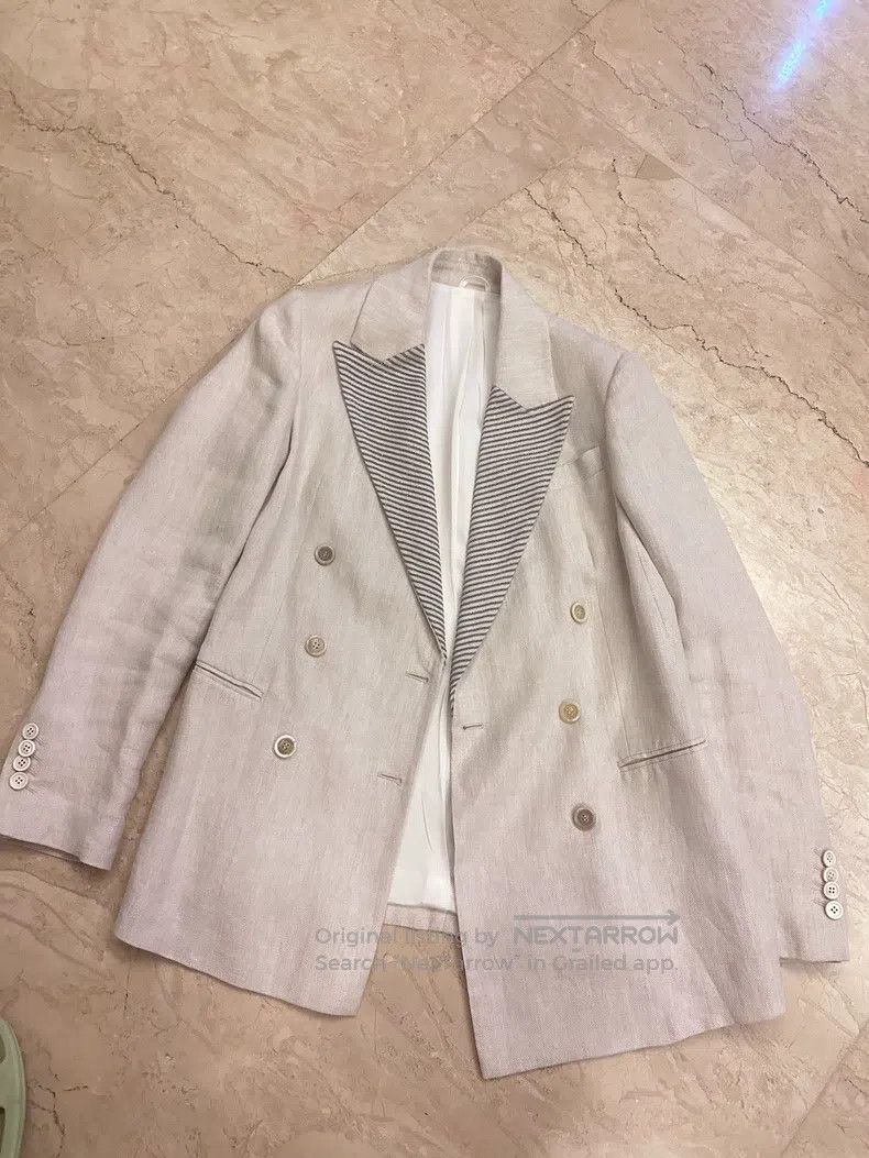 Brunello Cucinelli Brunello Cucinelli Linen Beige Beaded Luxury Edition Heavi Size XS / US 0-2 / IT 36-38 - 1 Thumbnail