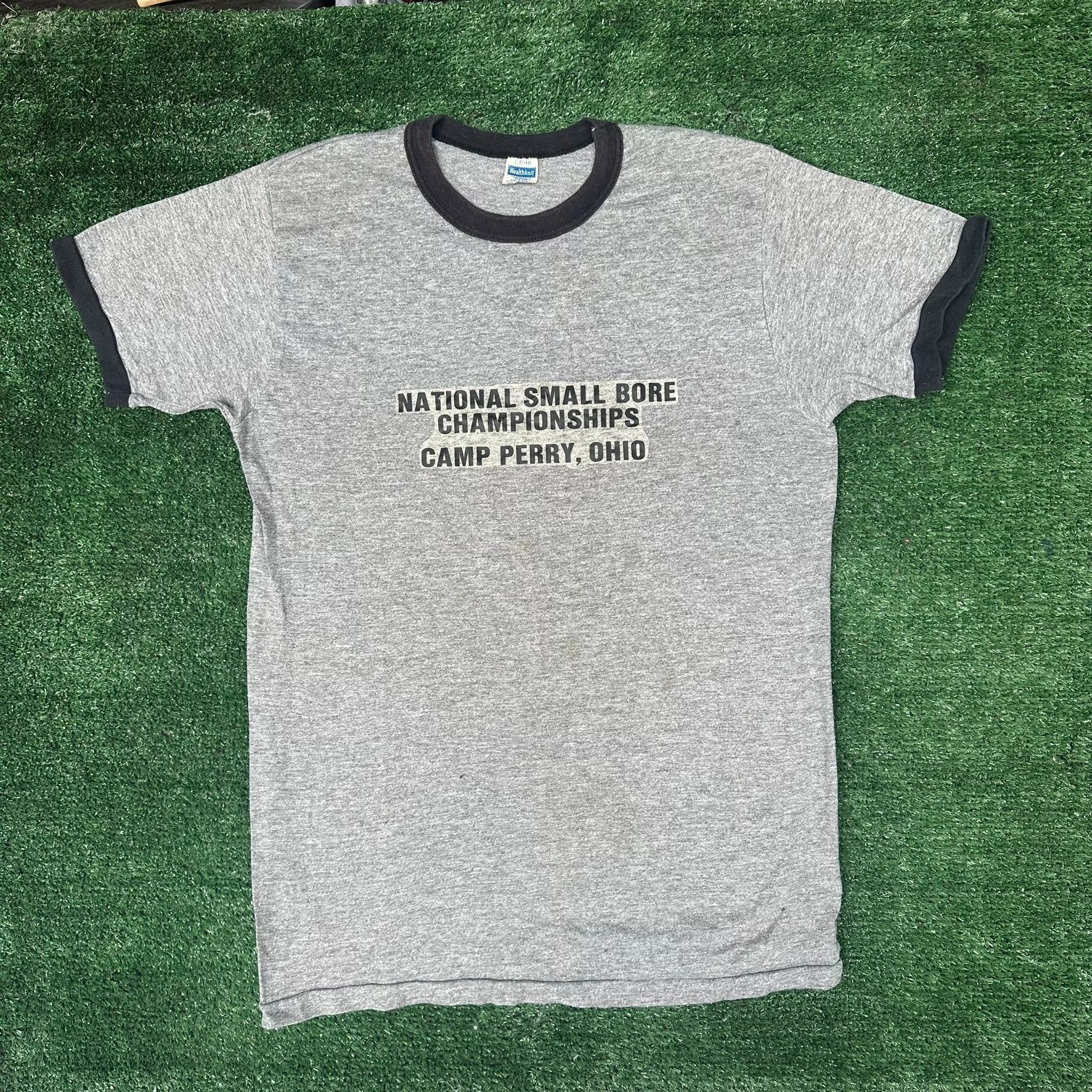 Vintage Vintage 70s Camp Perry Shooting Championship Ringer T-Shirt Size US M / EU 48-50 / 2 - 3 Thumbnail