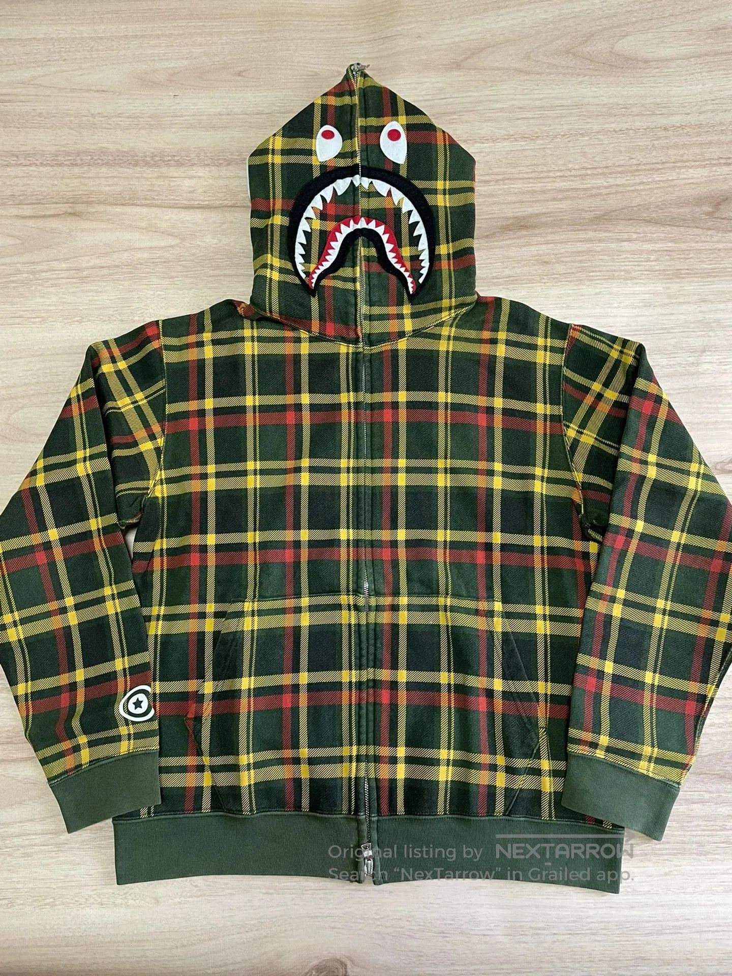 Bape bape plaid shark hoodie size s. Size US S / EU 44-46 / 1 - 1 Thumbnail