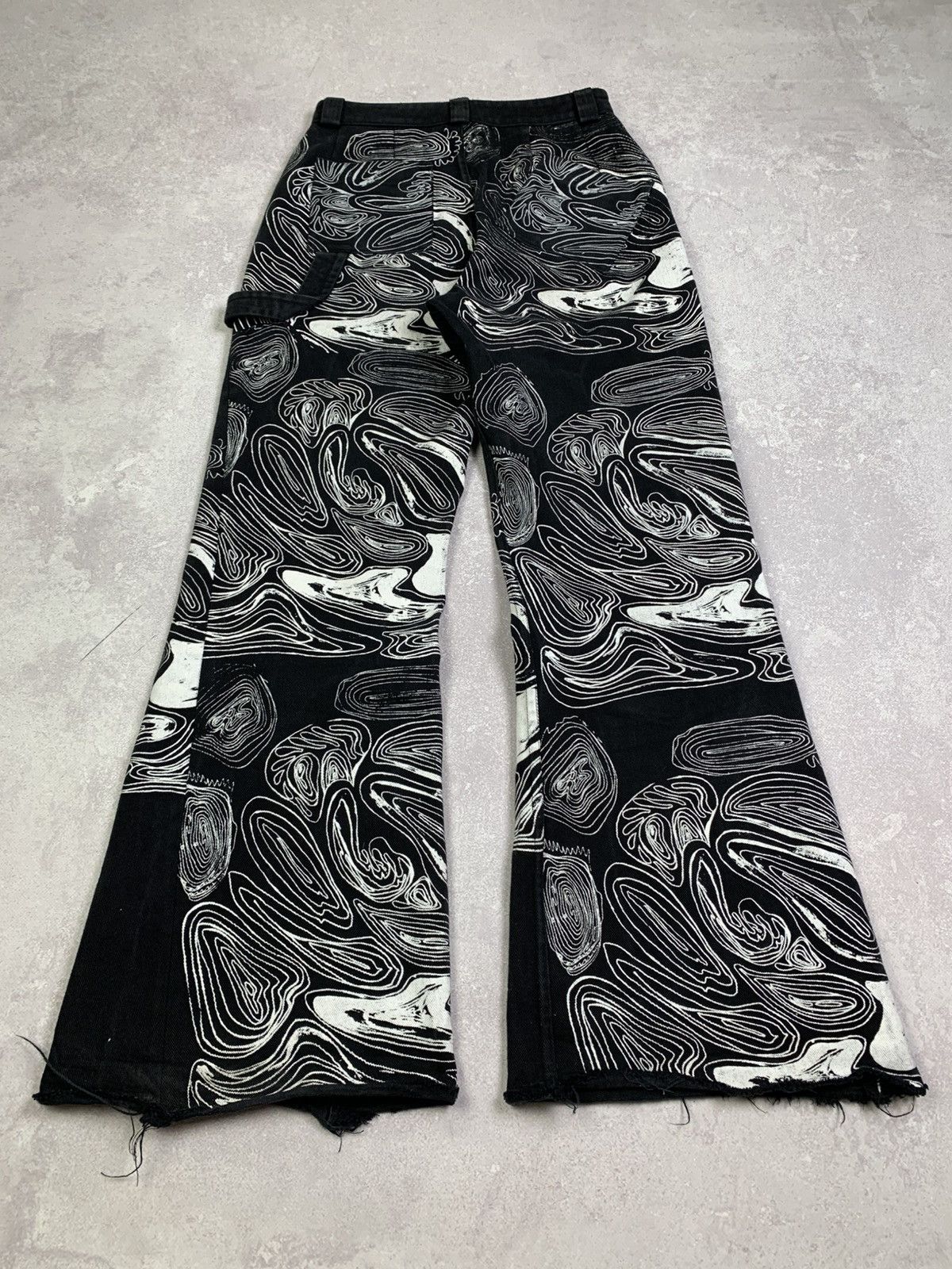 Drain Gang Archive Claire Barrow Flared Jeans Size 27" / US 4 / IT 40 - 13 Thumbnail