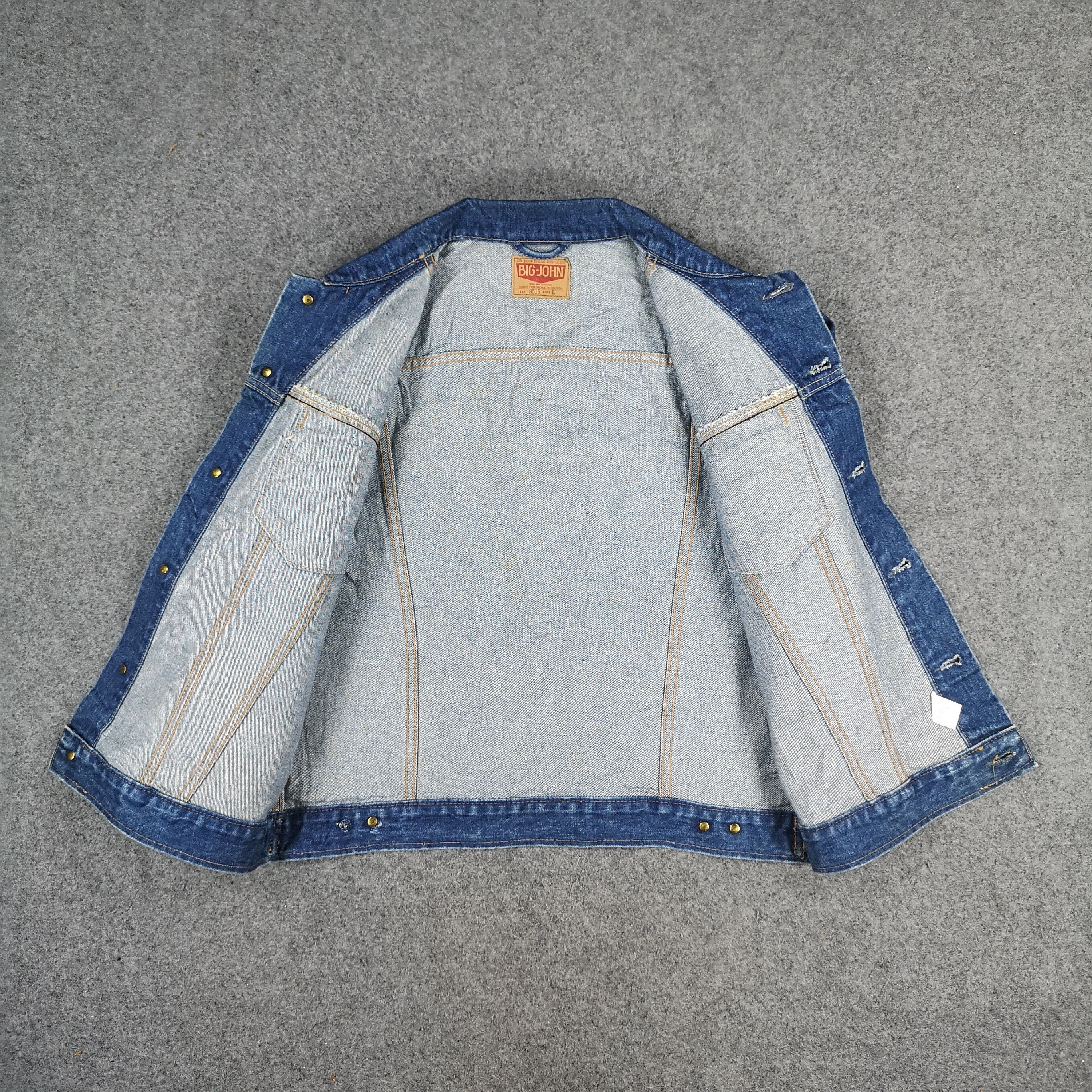 Big John Vintage Big John Blue Denim Trucker Jacket Size US L / EU 52-54 / 3 - 3 Thumbnail