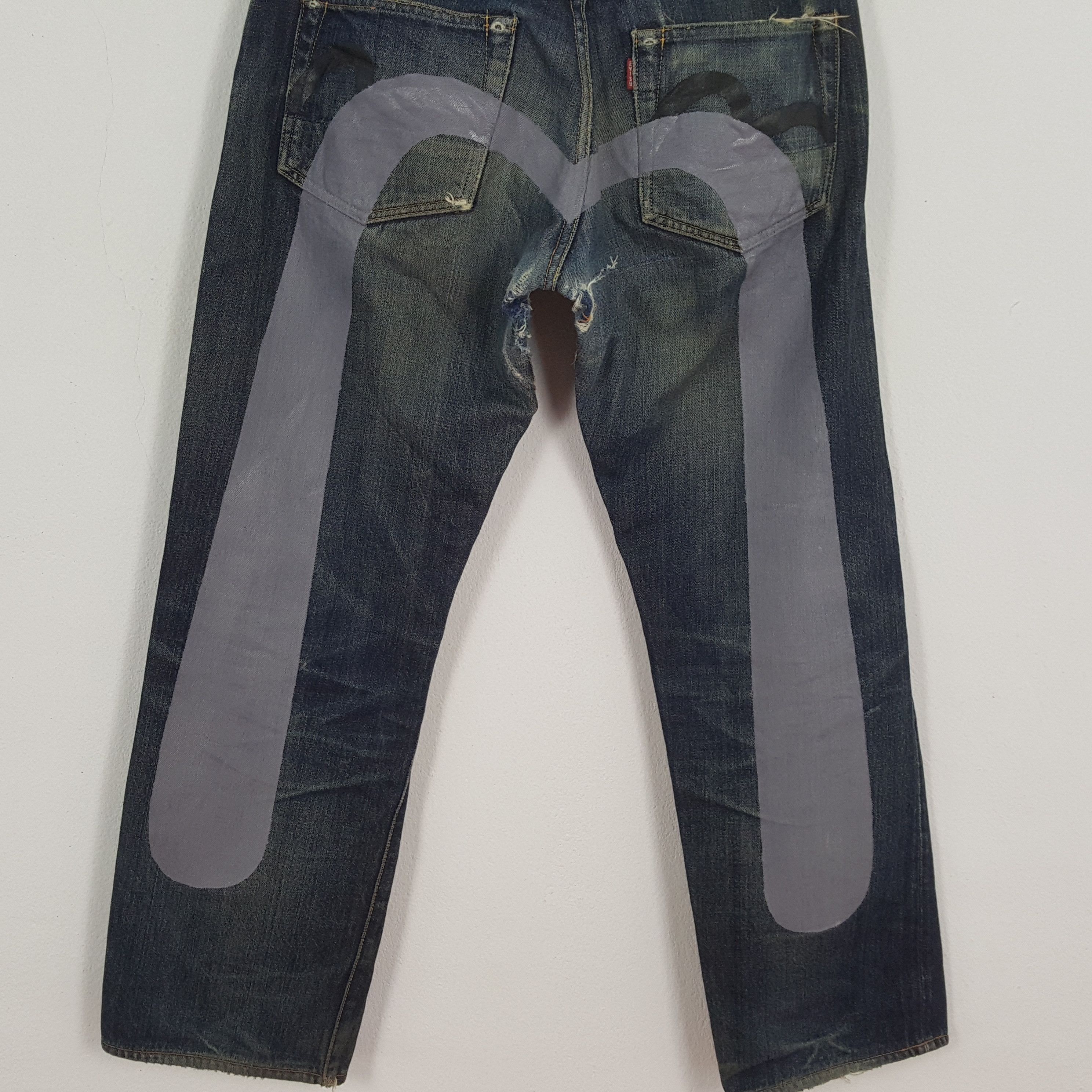 Vintage EVISU Japanese Brand Streetwear Custom Daicock Jeans Size US 29 - 3 Thumbnail