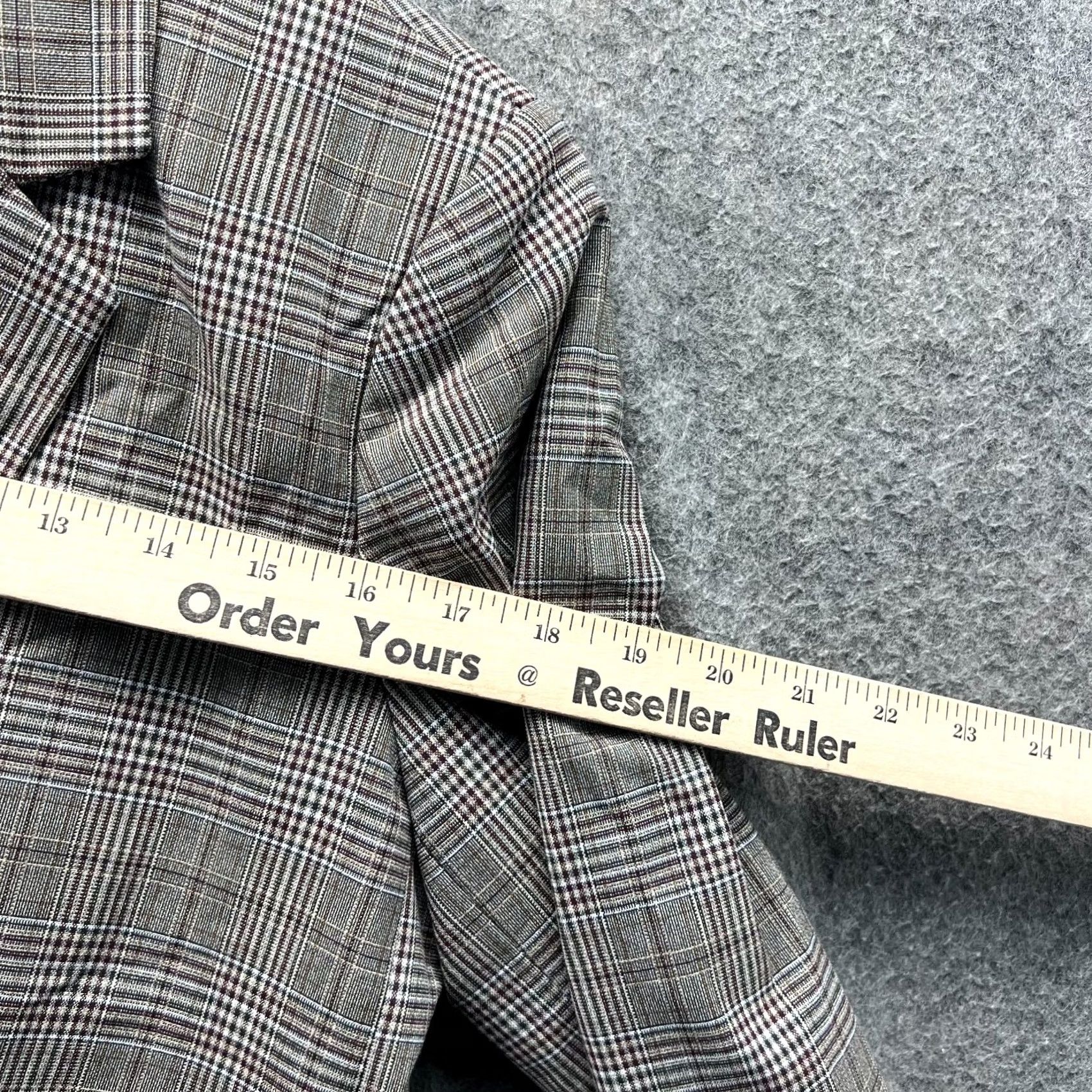 Banana Republic Banana Republic Blazer Women 6 Beige Wool Plaid Check Single-Breasted Jacket Shirt Style Size M / US 6-8 / IT 42-44 - 7 Thumbnail