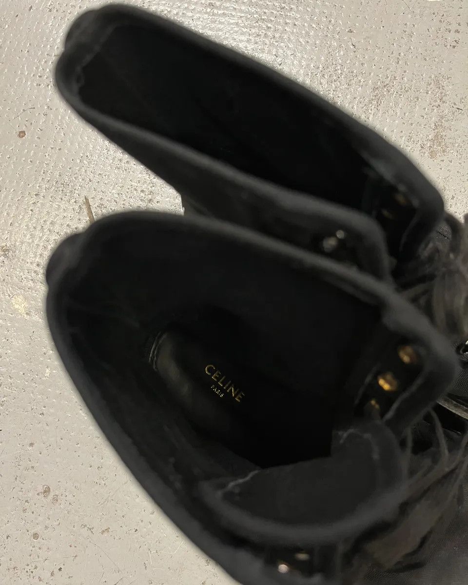 Celine Celine Black Nylon Lug Sole Boots Size US 9 / IT 39 - 8 Thumbnail