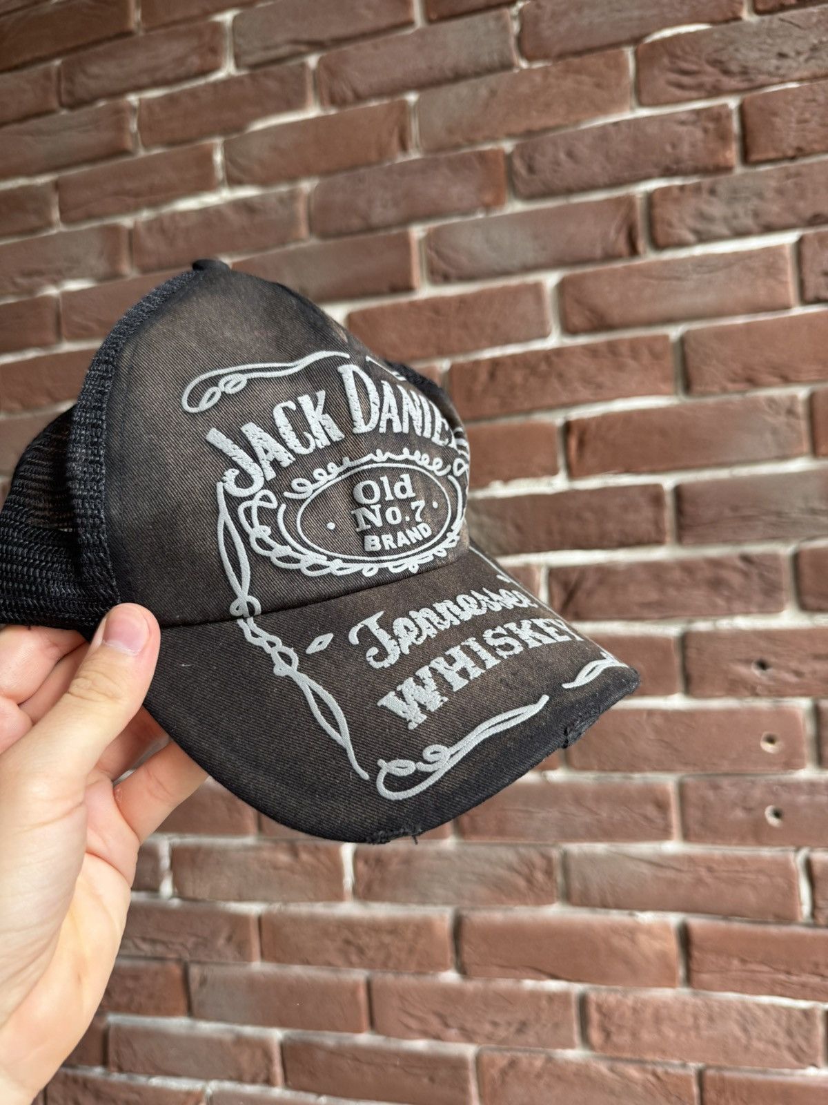 Other Vintage 90s Distressed Faded Jack Daniels Trucker Cap Hype Size ONE SIZE - 7 Thumbnail