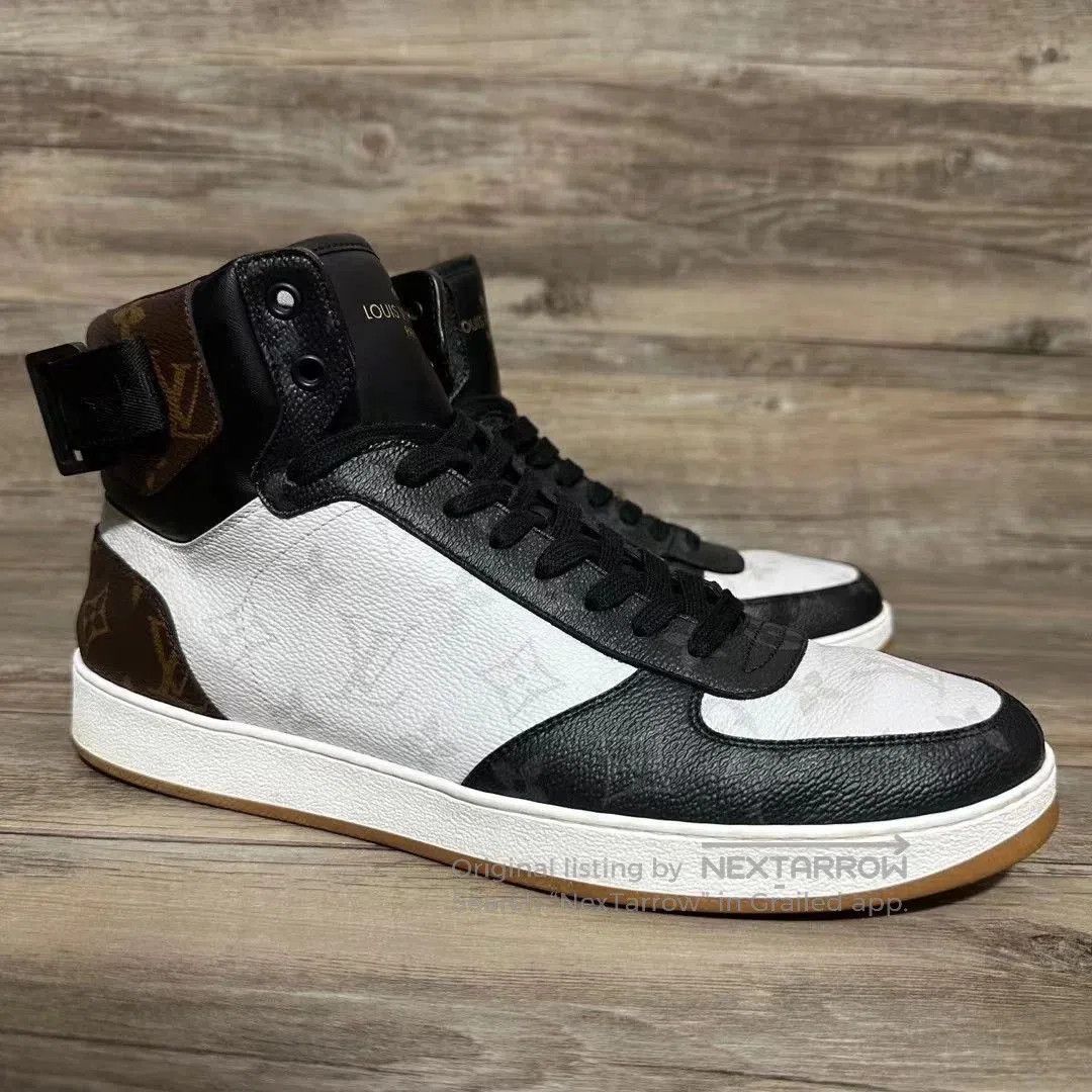 Louis Vuitton Black and White High-Top Sneakers. Size US 10 / EU 43 - 2 Thumbnail