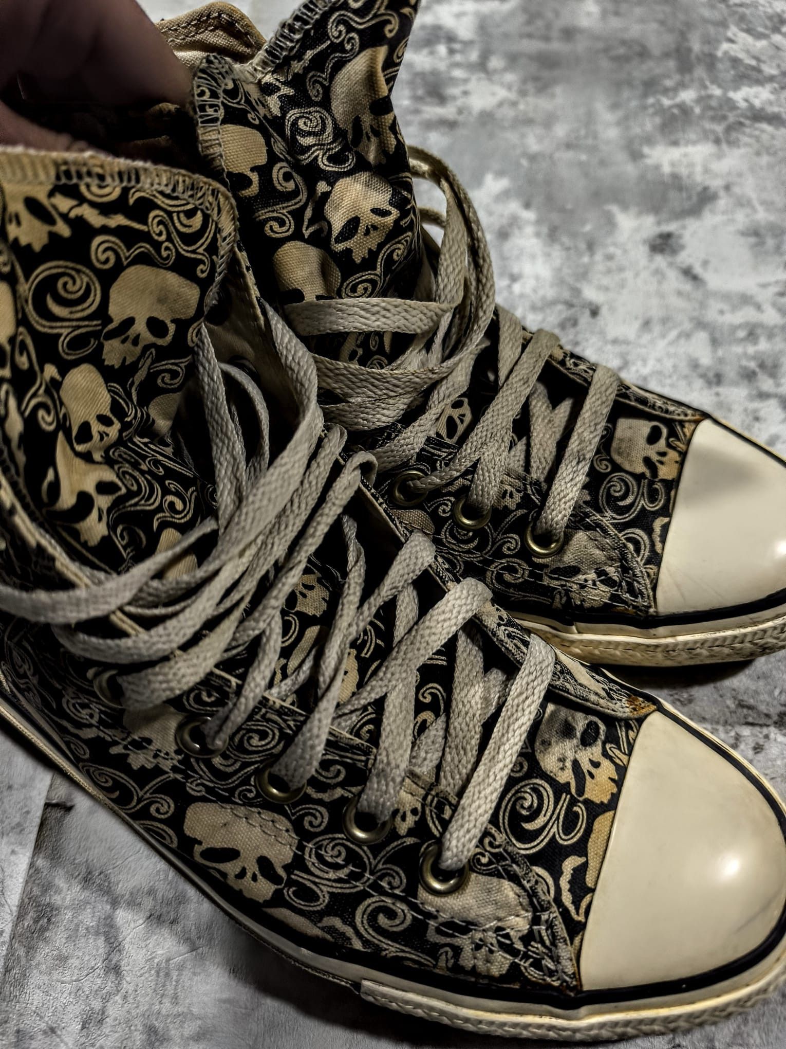 Hysteric Glamour Insane Skater Converse Skull Distressed Trashed Sneakers Size US 8.5 / EU 41-42 - 4 Thumbnail