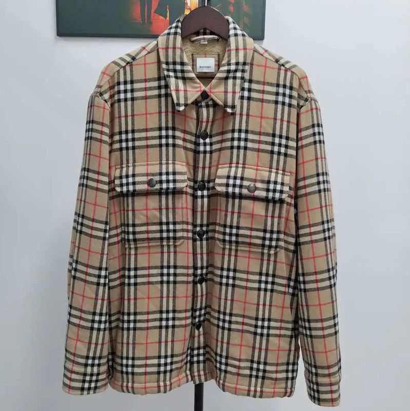 Burberry Burberry Men's Winter Wool Jacket in Light Brown Size US XL / EU 56 / 4 - 1 Thumbnail