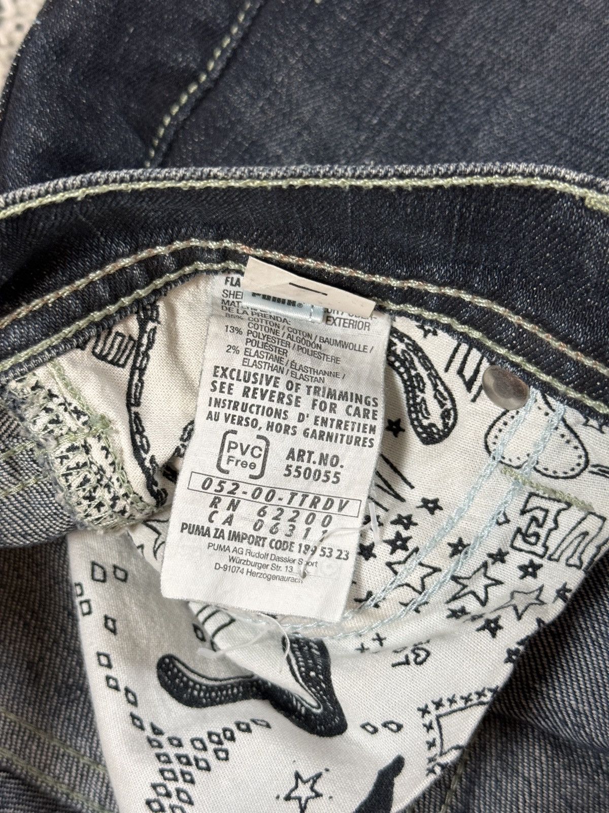 Evisu Evisu x Puma vintage mint skirt black seagulls Y2K Size 27" / US 4 / IT 40 - 5 Thumbnail