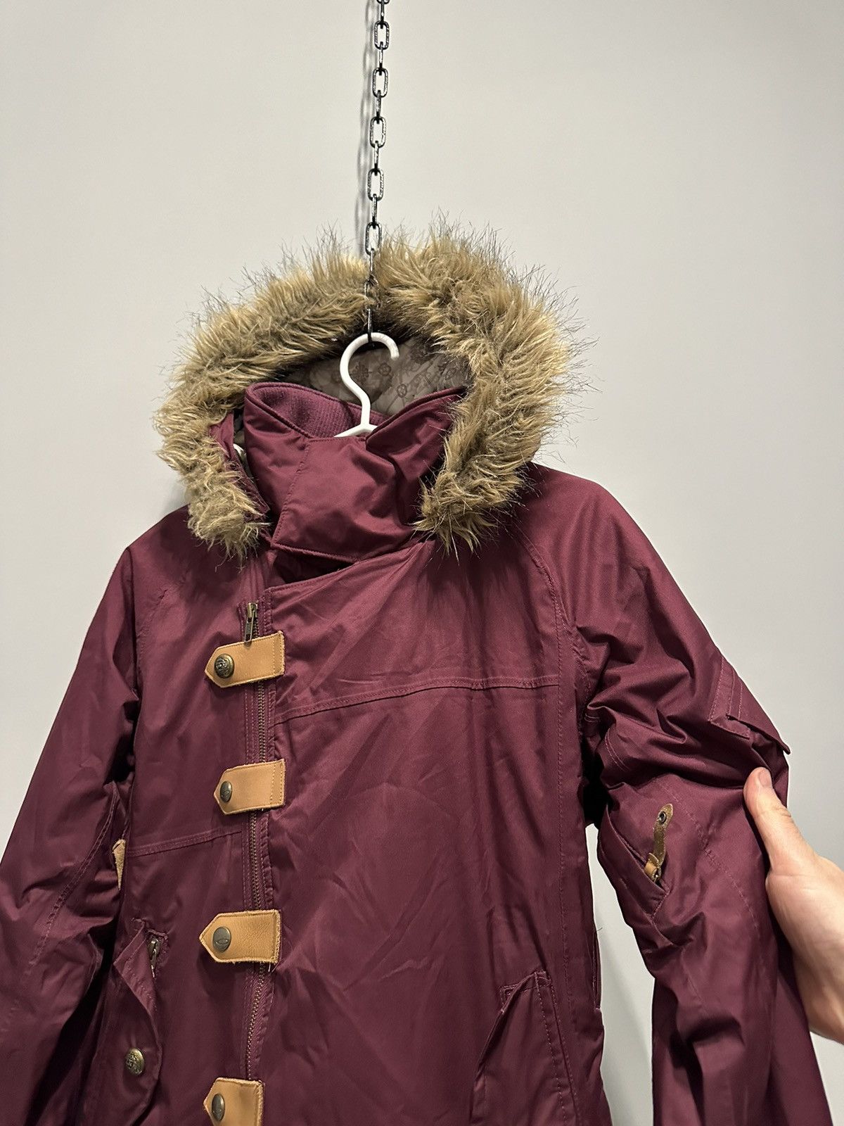 Oakley Vintage Oakley Bomber Jacket 00s Fur Hood Japanese Style Size XS / US 0-2 / IT 36-38 - 10 Thumbnail