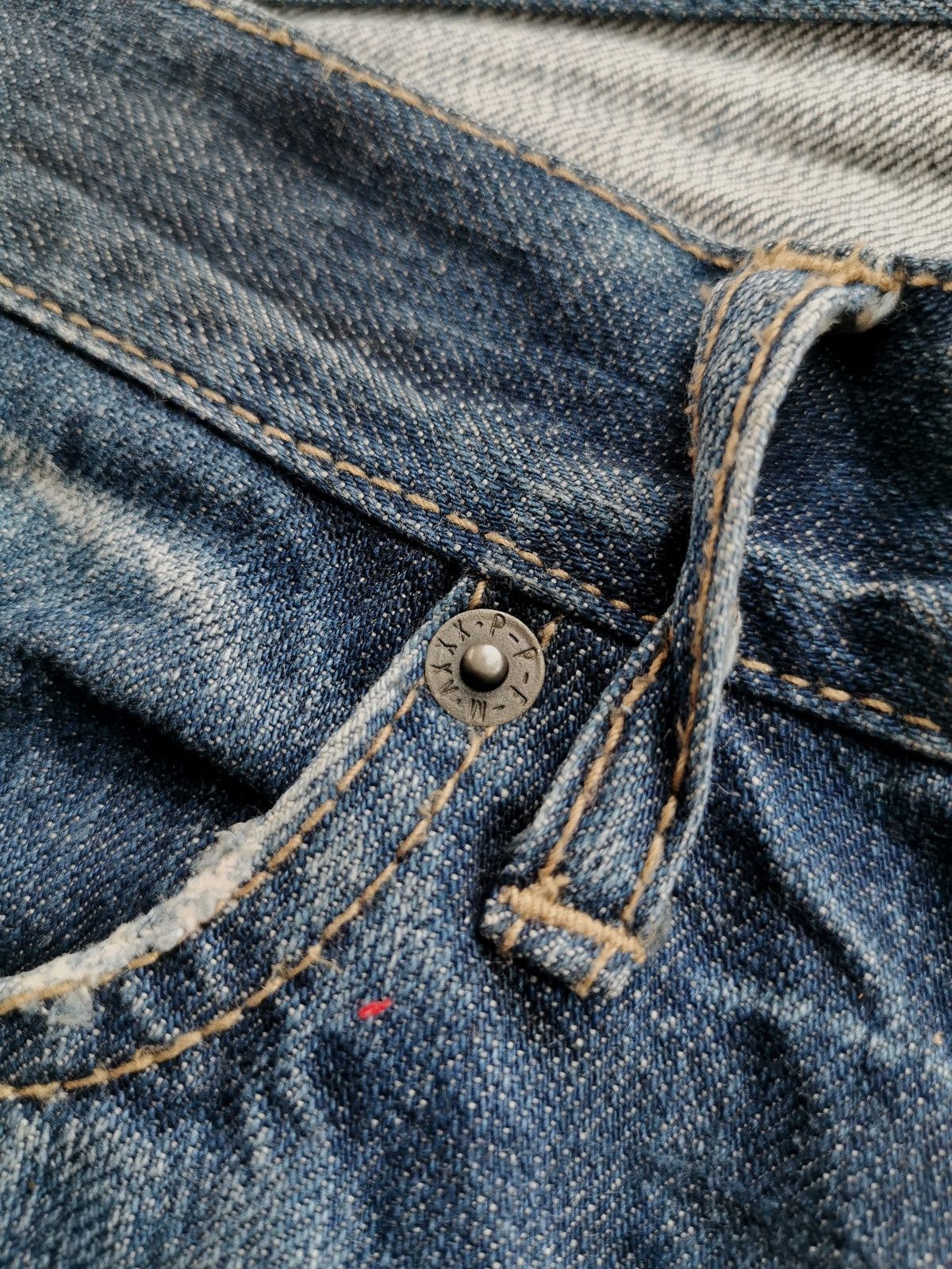 PPFM Thrashed PPFM Boro Distressed Denim Jeans Size US 31 - 8 Thumbnail