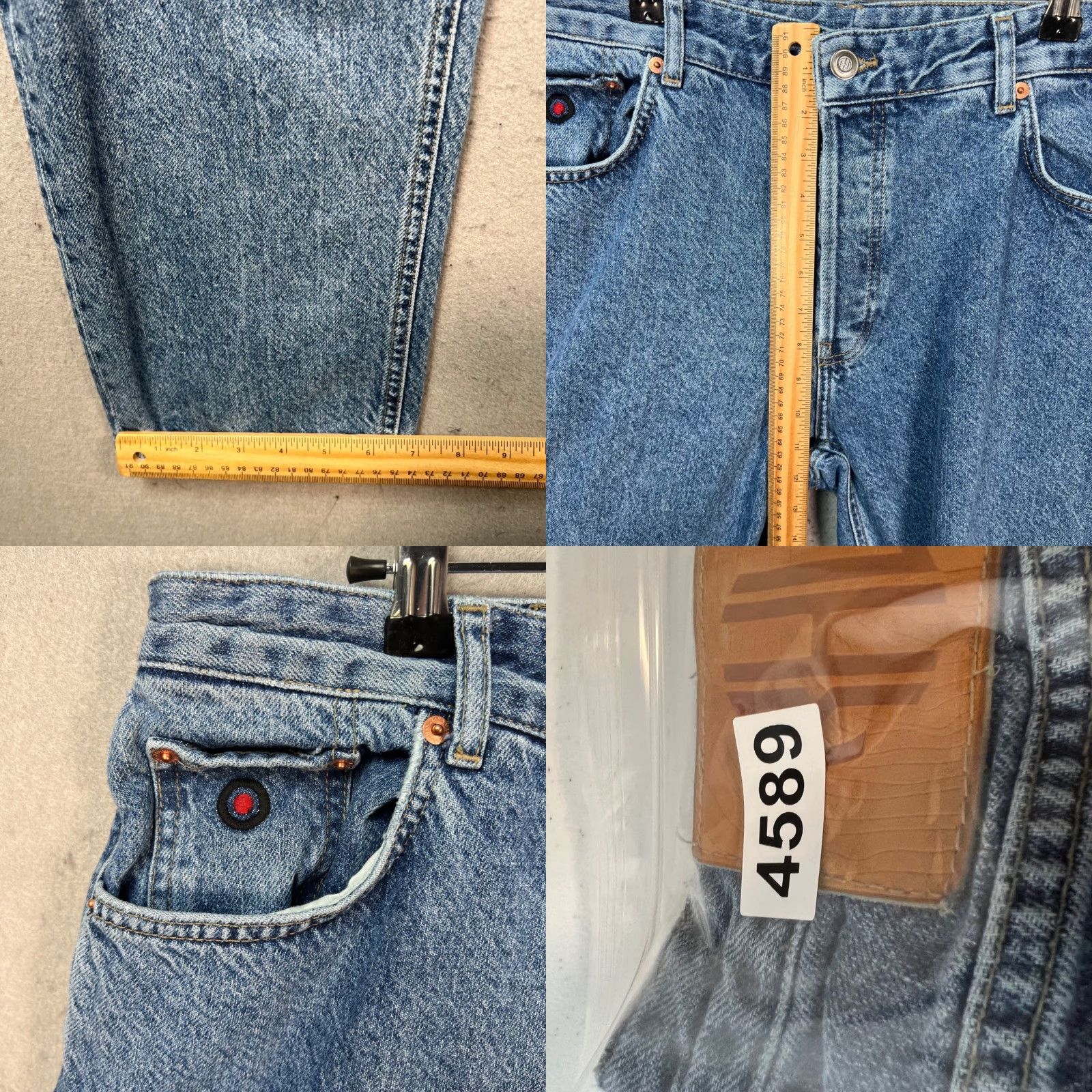 Zara Zara x Rhude Jeans Mens Size 32 Blue 100% Cotton Denim Straight Leg 5-Pocket Design Vintage N/A Size US 32 / EU 48 - 8 Thumbnail