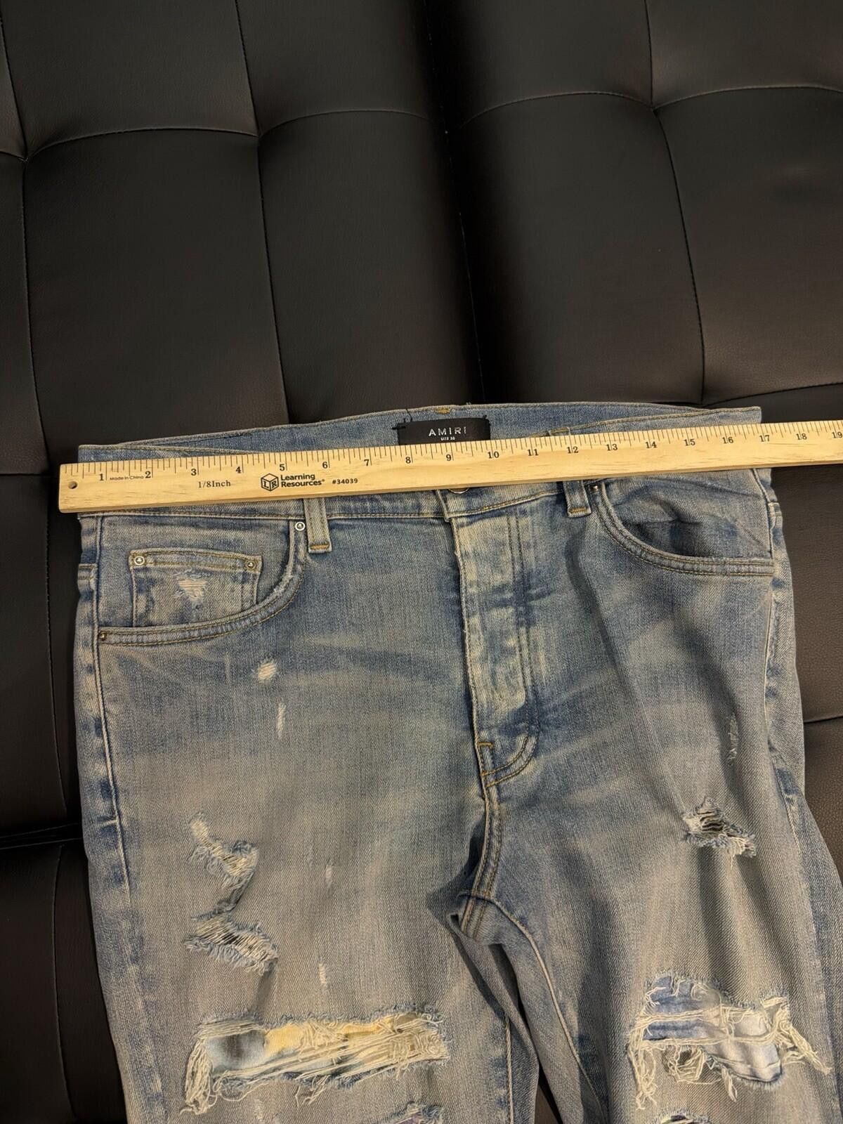 Amiri Size 33 - Amiri Blue PatchWork Design Jeans 100% Authentic Size US 33 - 9 Thumbnail