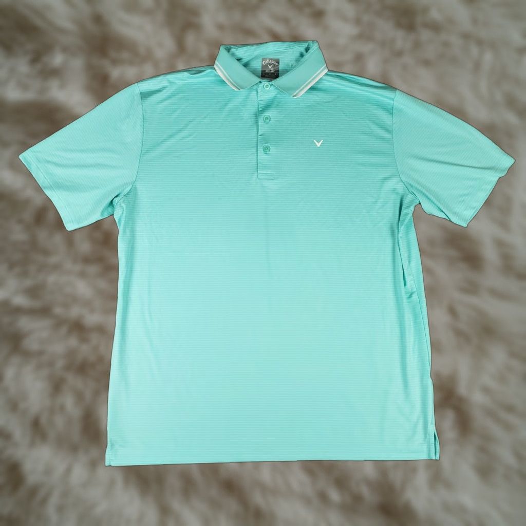 Callaway Callaway Polo Shirt Mens Size Large Blue Striped Opti Dri Fit Golf Short Sleeve Size US L / EU 52-54 / 3 - 1 Thumbnail