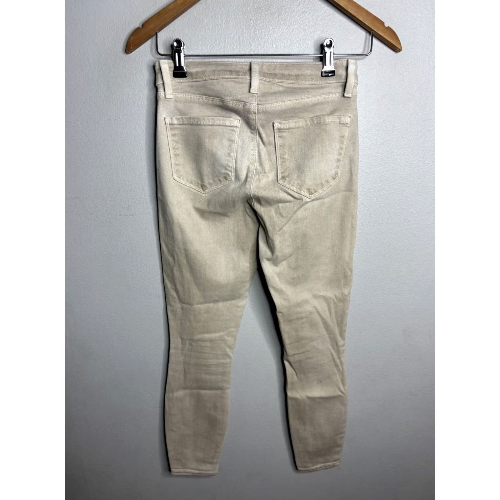 L'AGENCE L'AGENCE Jeans Womens 24 Beige Skinny Stretch Light Wash Denim Ankle Pants USA Size 42" / US 20 - 5 Thumbnail