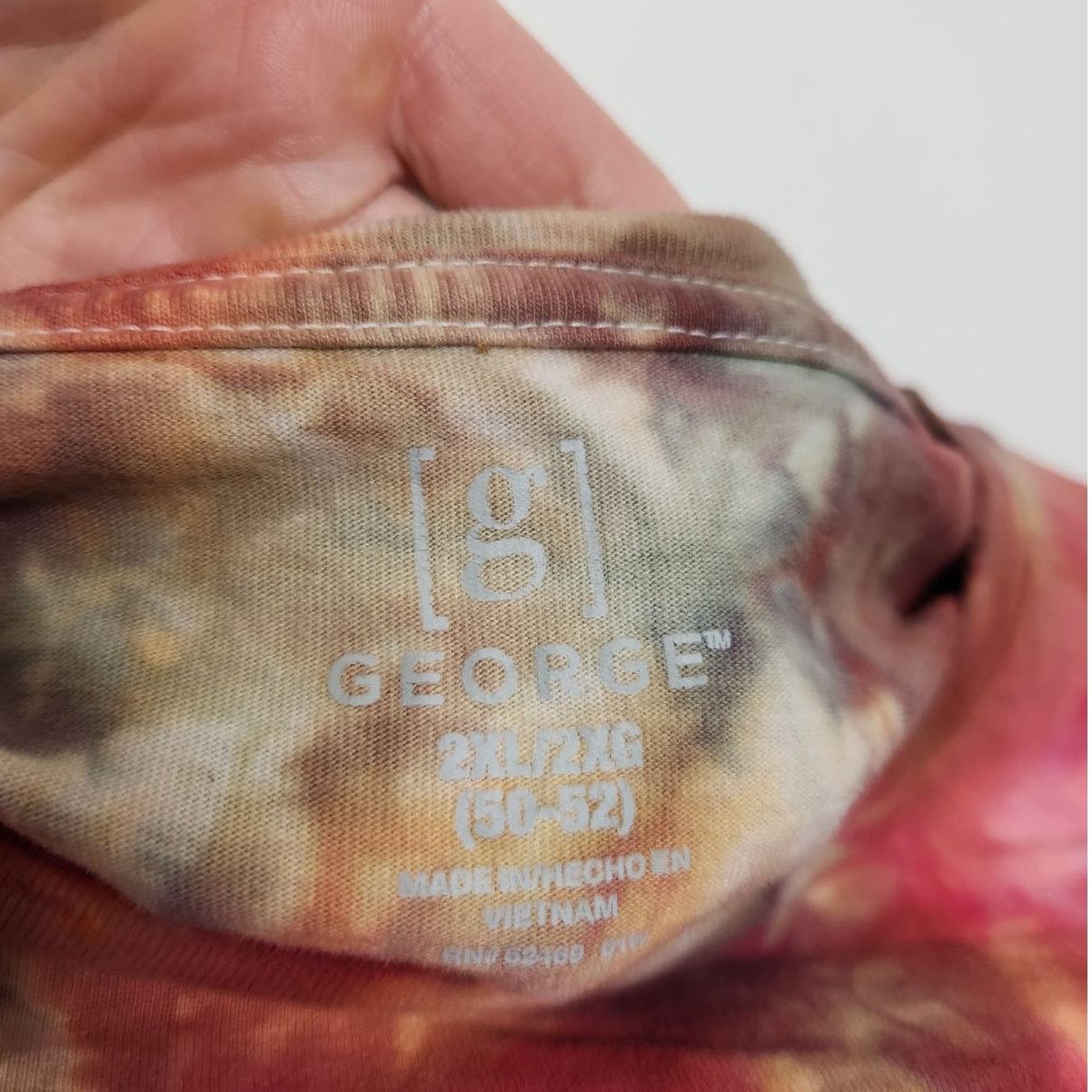 George Custom SNOW Tie Dye Long Sleeve Hippie Groovy Art Earth Tone Size US XXL / EU 58 / 5 - 4 Thumbnail