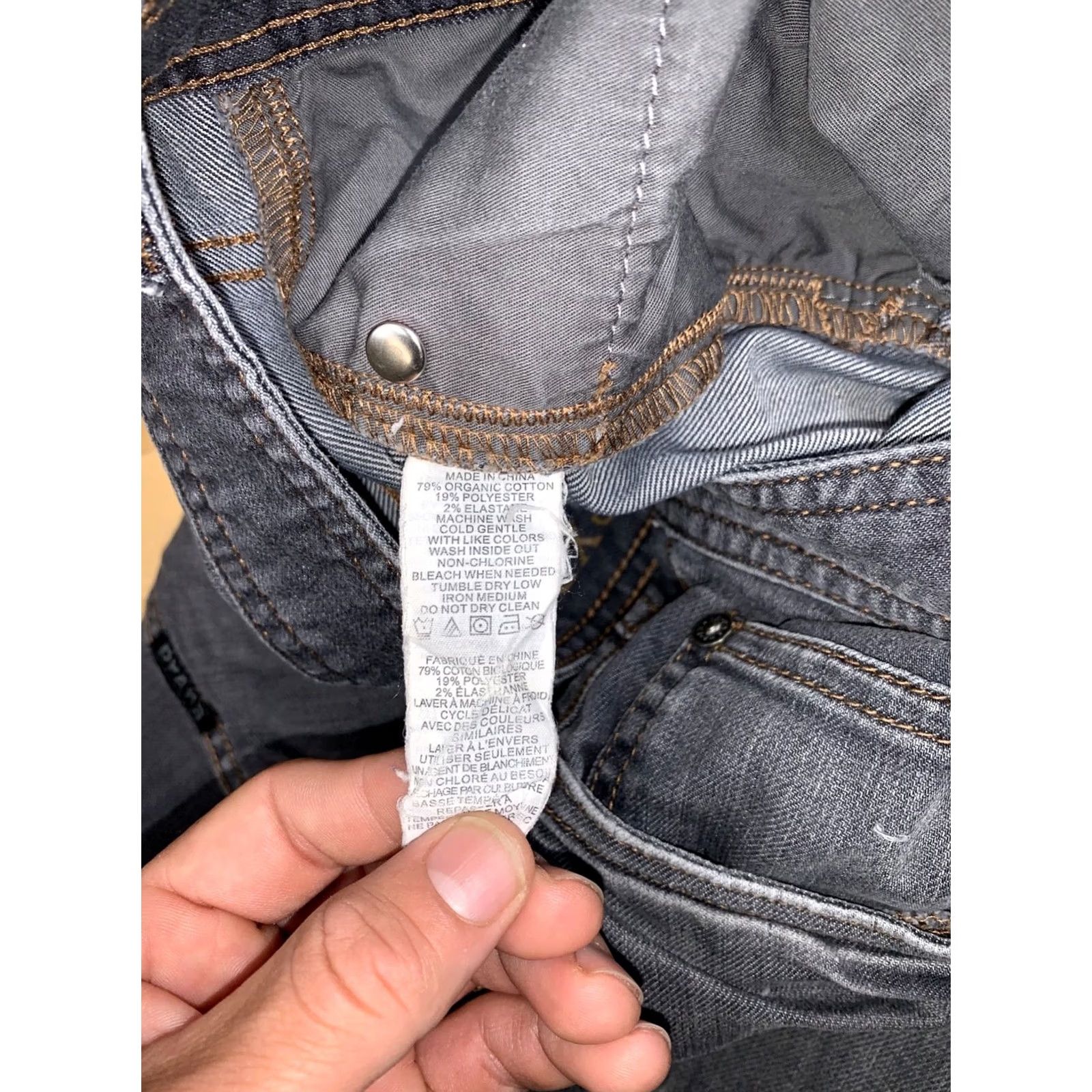 Prana prAna Slim Fit Jeans Men 38x30 Gray Denim 5-Pocket Logo Outdoor Hiking Casual Straight Vintage: No Mens Slim 38 Regular Gray Jeans Size US 38 / EU 54 - 3 Thumbnail