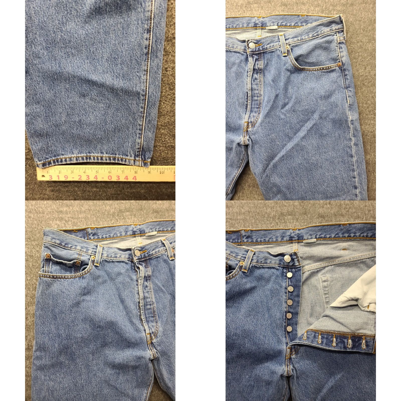 Levi's VINTAGE Levi's 501 XX Jeans Mens 40x32 Button Fly Regular Fit Straight Blue Denim Cotton 80s 90s USA Mens Size US 40 / EU 56 - 8 Thumbnail