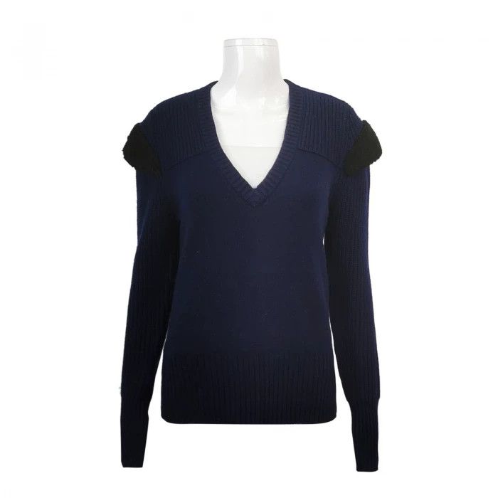 Burberry Burberry Wool Cashmere V-Neck Sweater Size S / US 4 / IT 40 - 1 Thumbnail