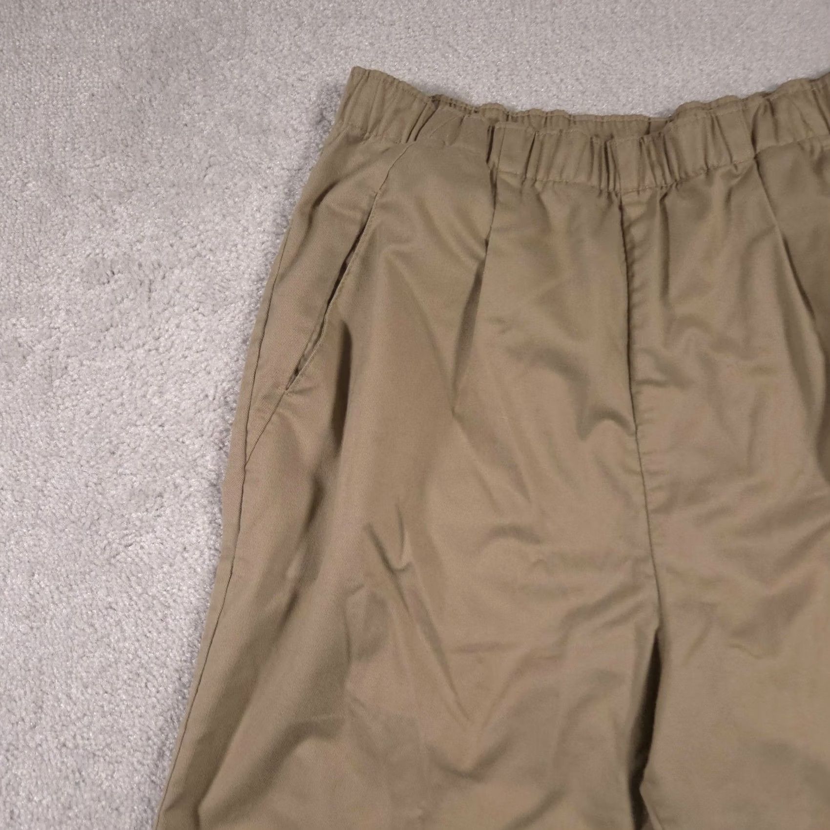 Levi's VINTAGE Levi's Travelers Pants Womens 16 Elastic Waist Easy Care Classic Fit Khaki Beige 24.5in Inseam Women's Pants Size 38" / US 16 / IT 52 - 4 Thumbnail