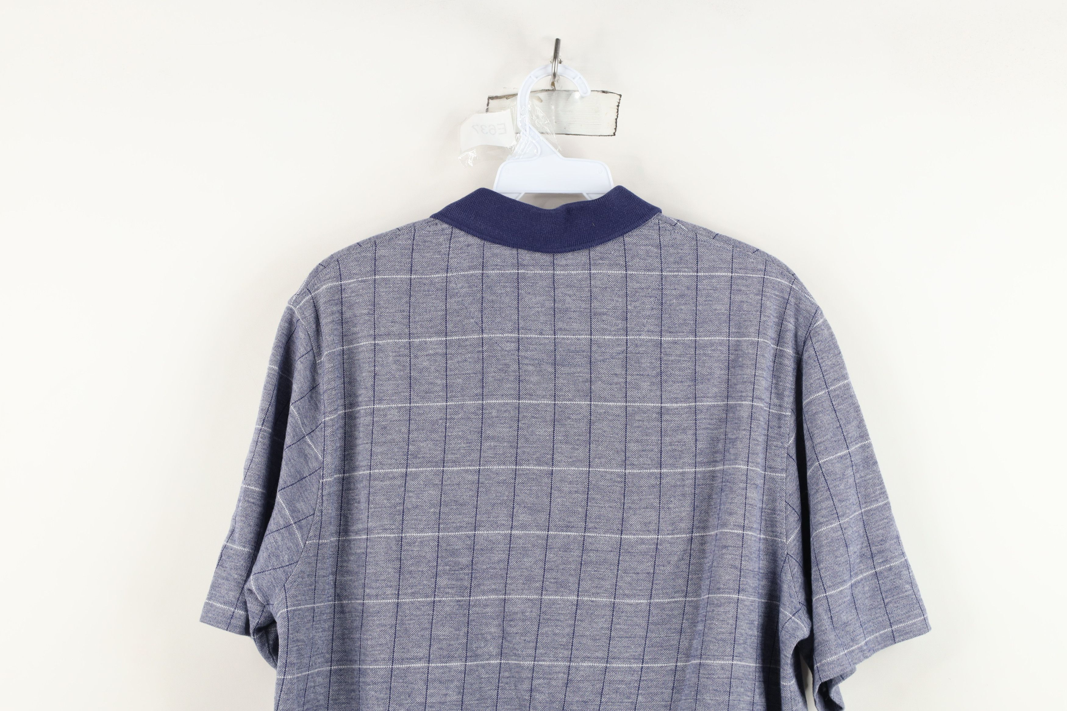 Vintage Vintage 90s Streetwear Knit Pullover Polo Shirt Blue Size US L / EU 52-54 / 3 - 13 Thumbnail