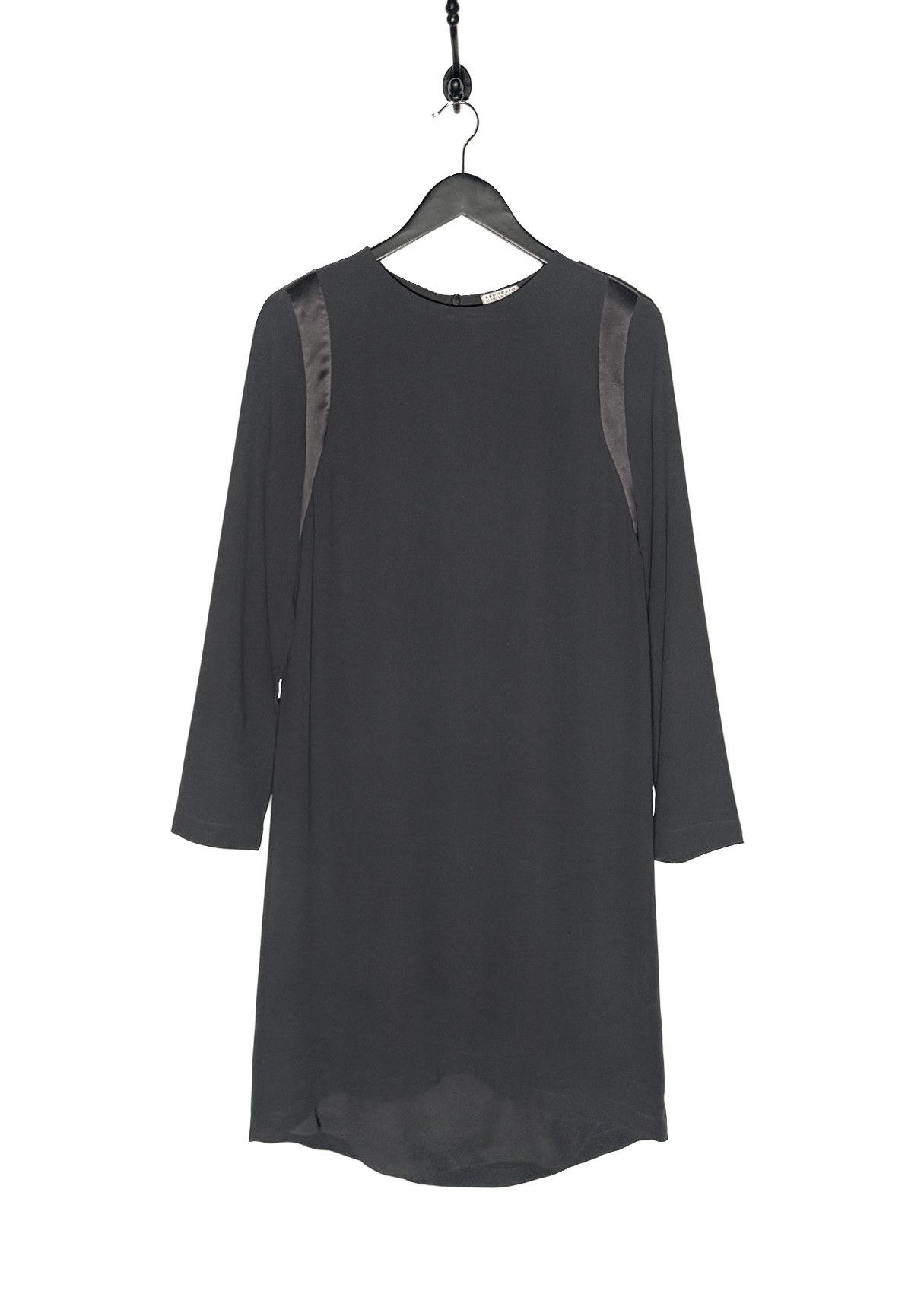 Brunello Cucinelli Brunello Cucinelli Grey Silk Tunic Long Sleeves Dress Size S / US 4 / IT 40 - 1 Thumbnail