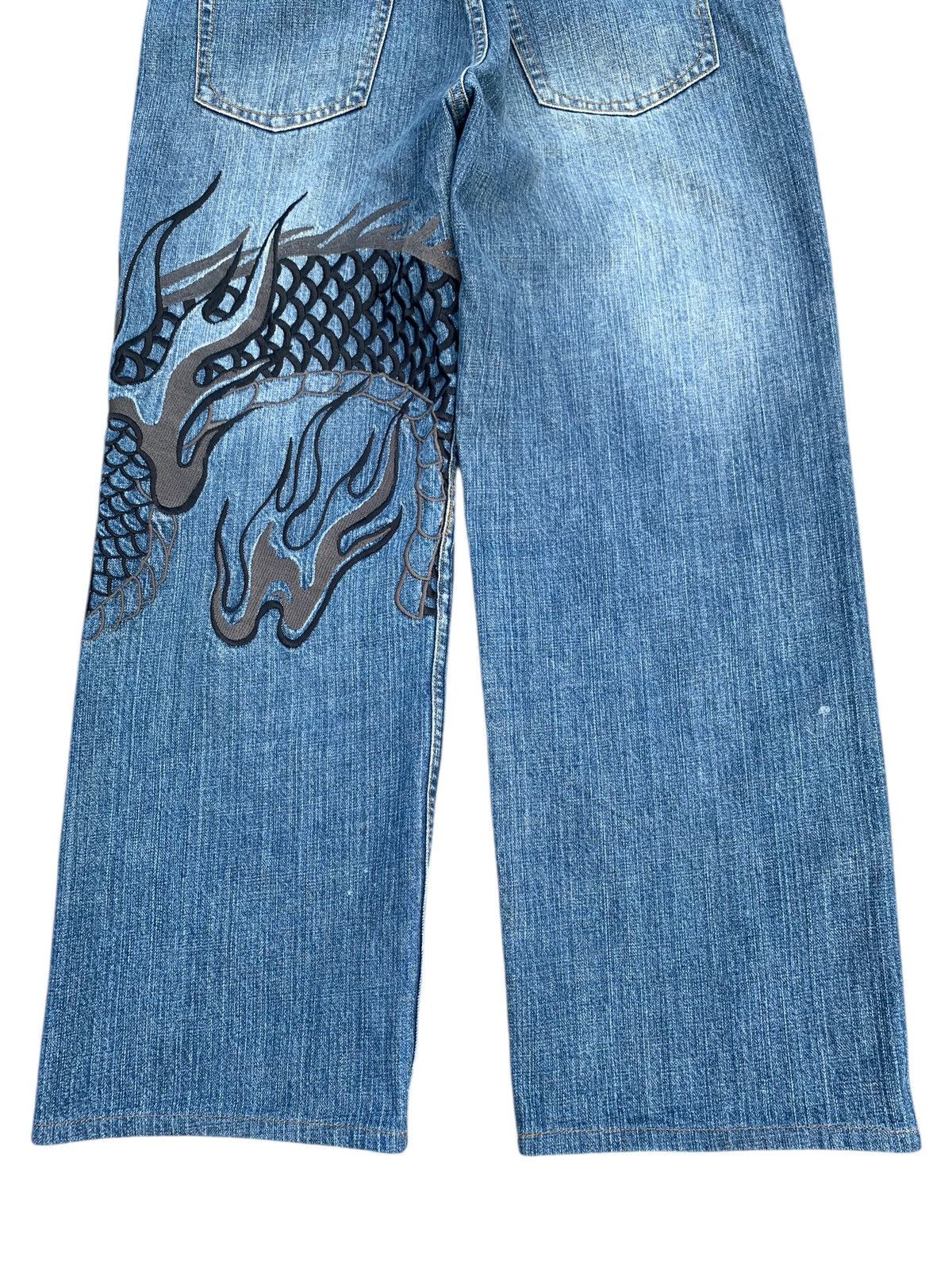 Kapital KARAKURI TAMASHI DRAGON EMBROIDERY JAPANESE SUKAJAN DENIM Size US 34 / EU 50 - 16 Thumbnail